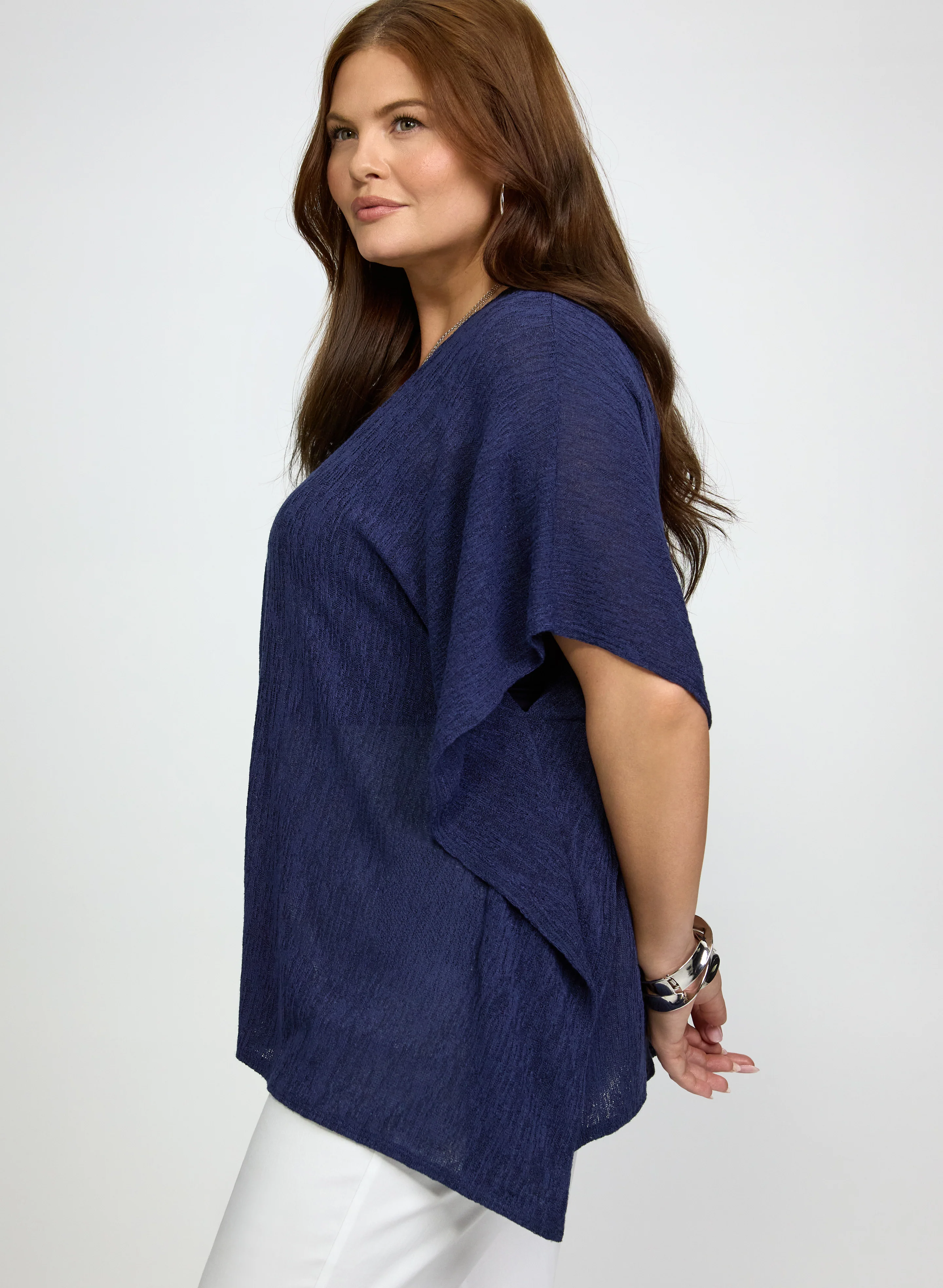 Open Melange Knit Cover-Up - Image 2