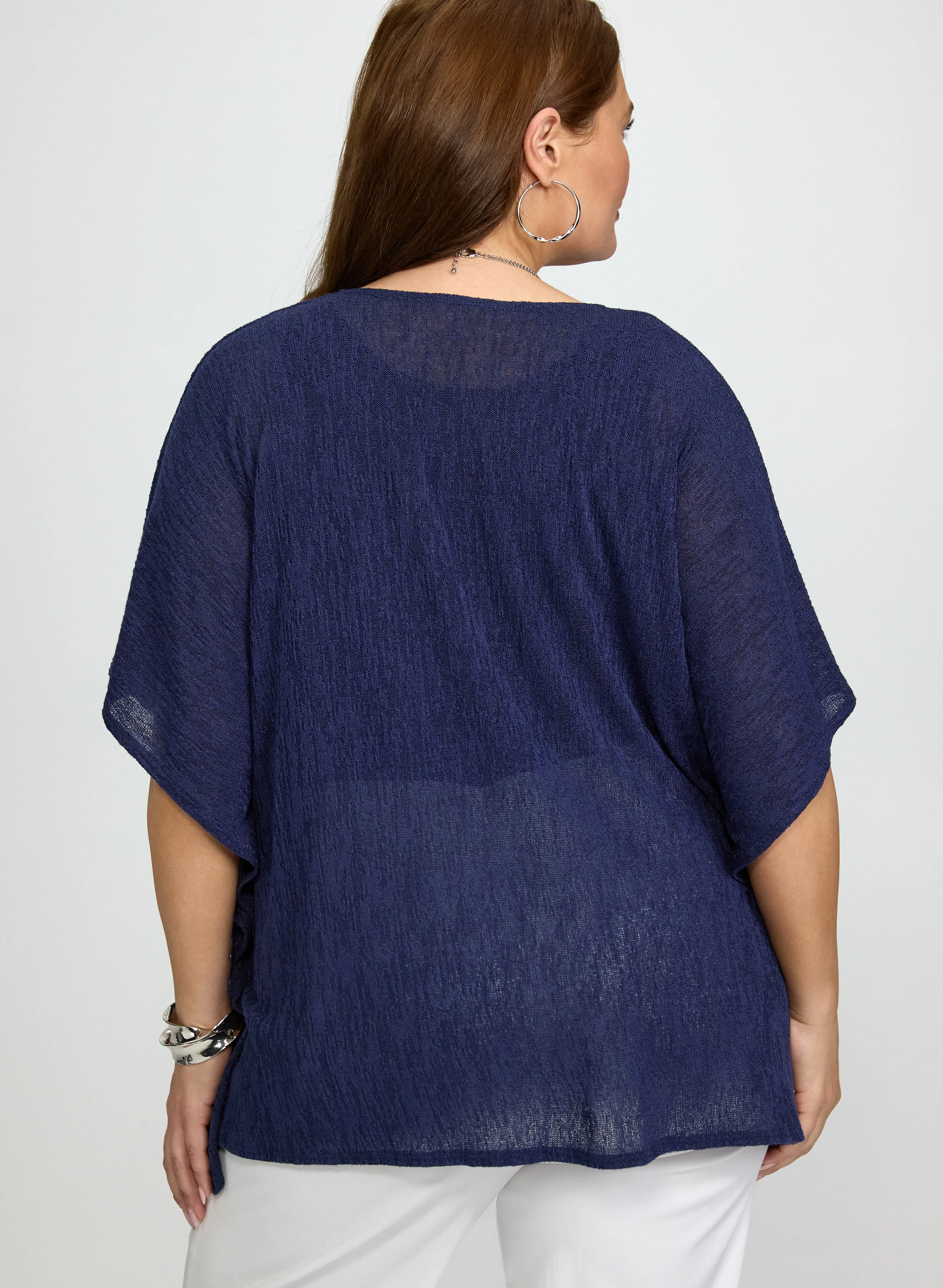 Open Melange Knit Cover-Up - Image 4