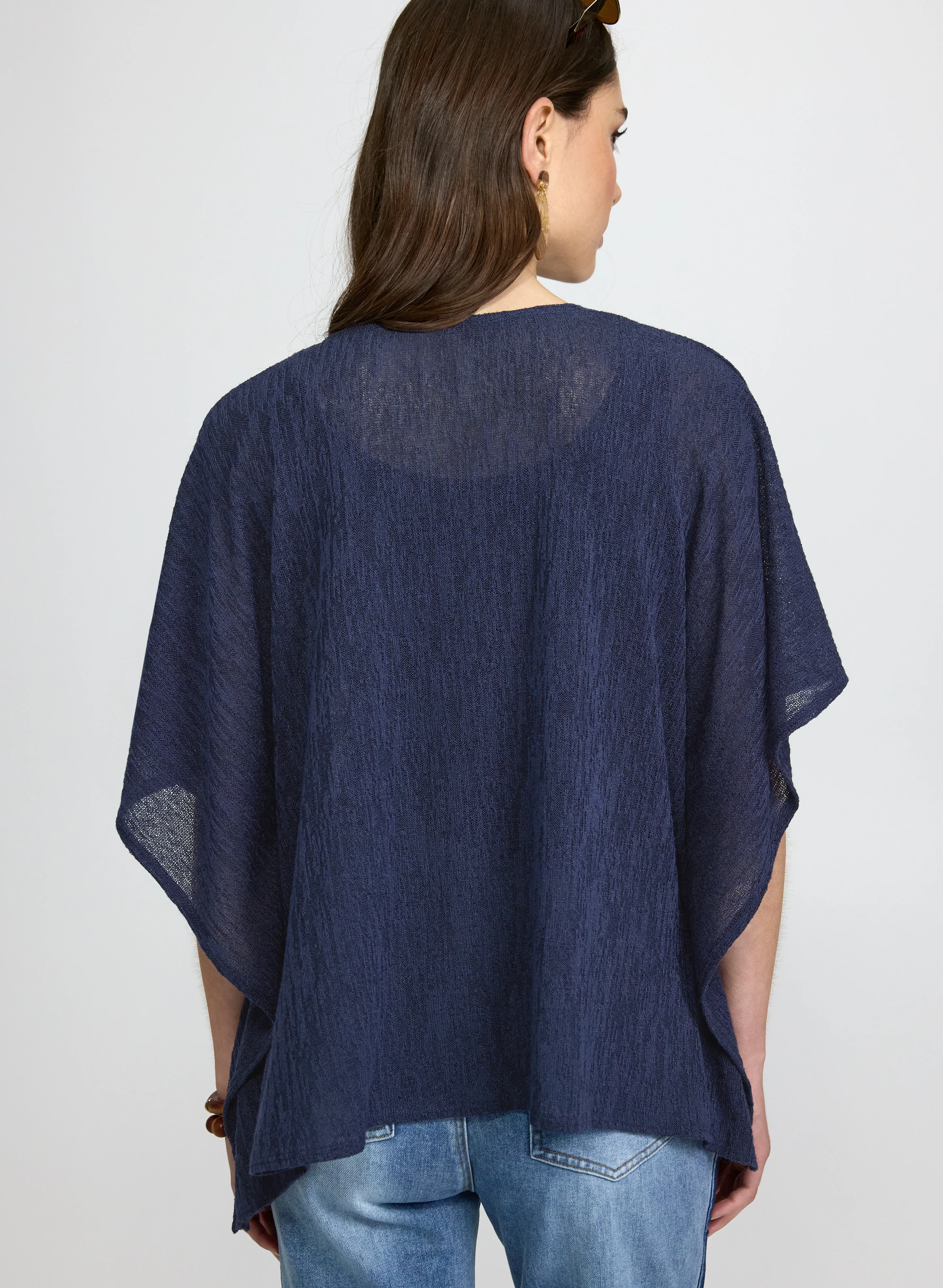Open Melange Knit Cover-Up - Image 4