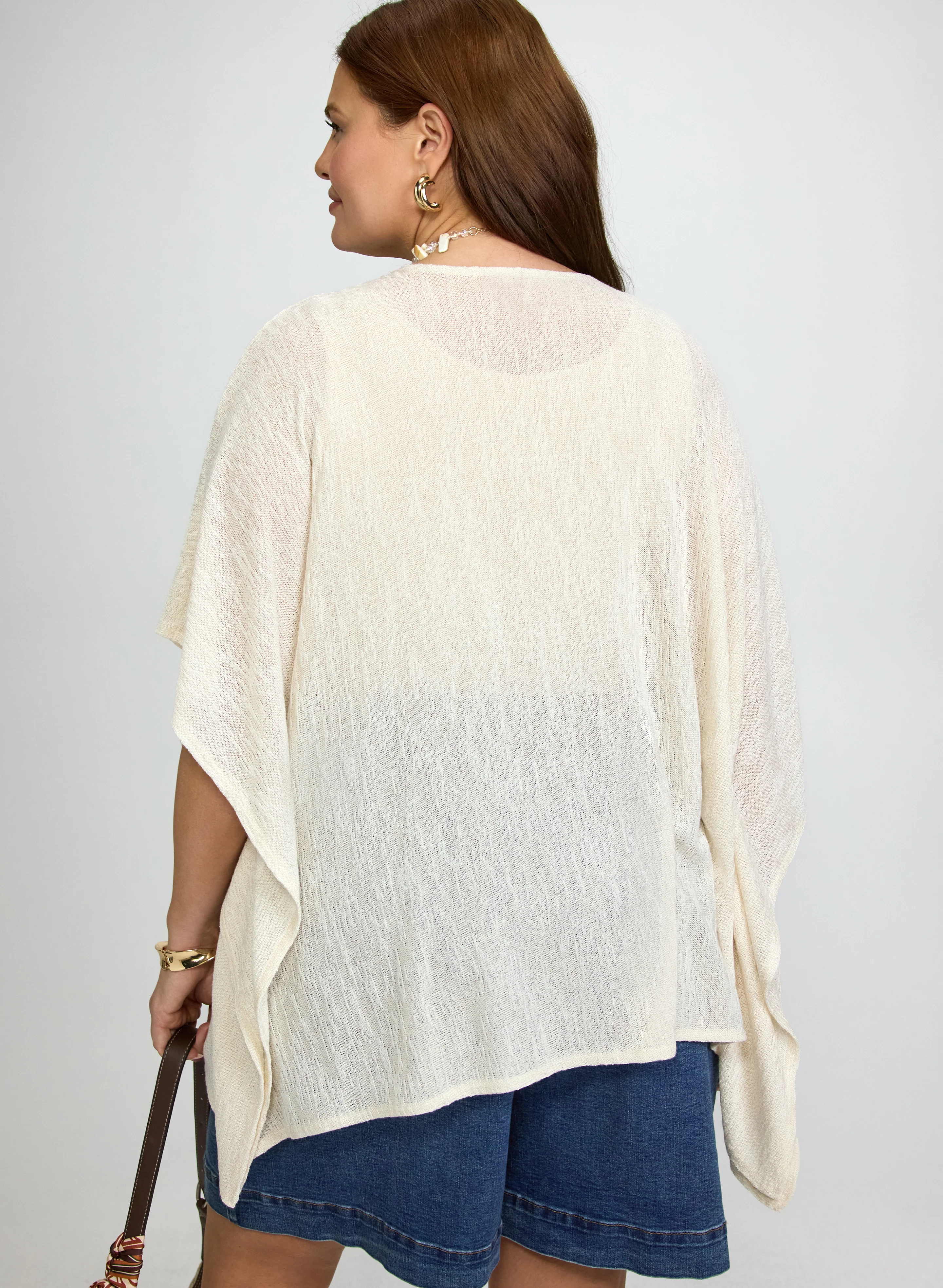 Open Melange Knit Cover-Up - Image 5