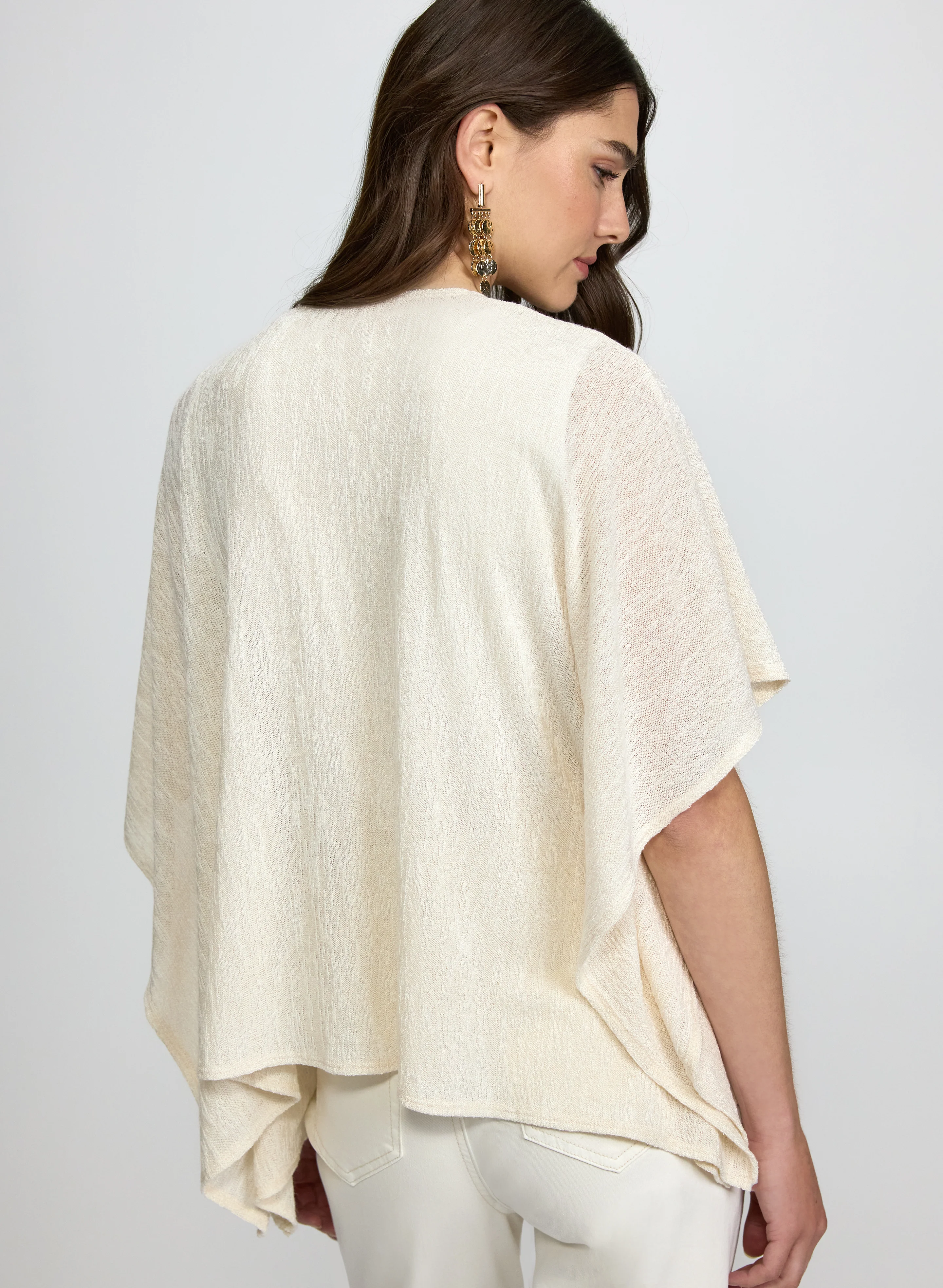 Open Melange Knit Cover-Up - Image 5