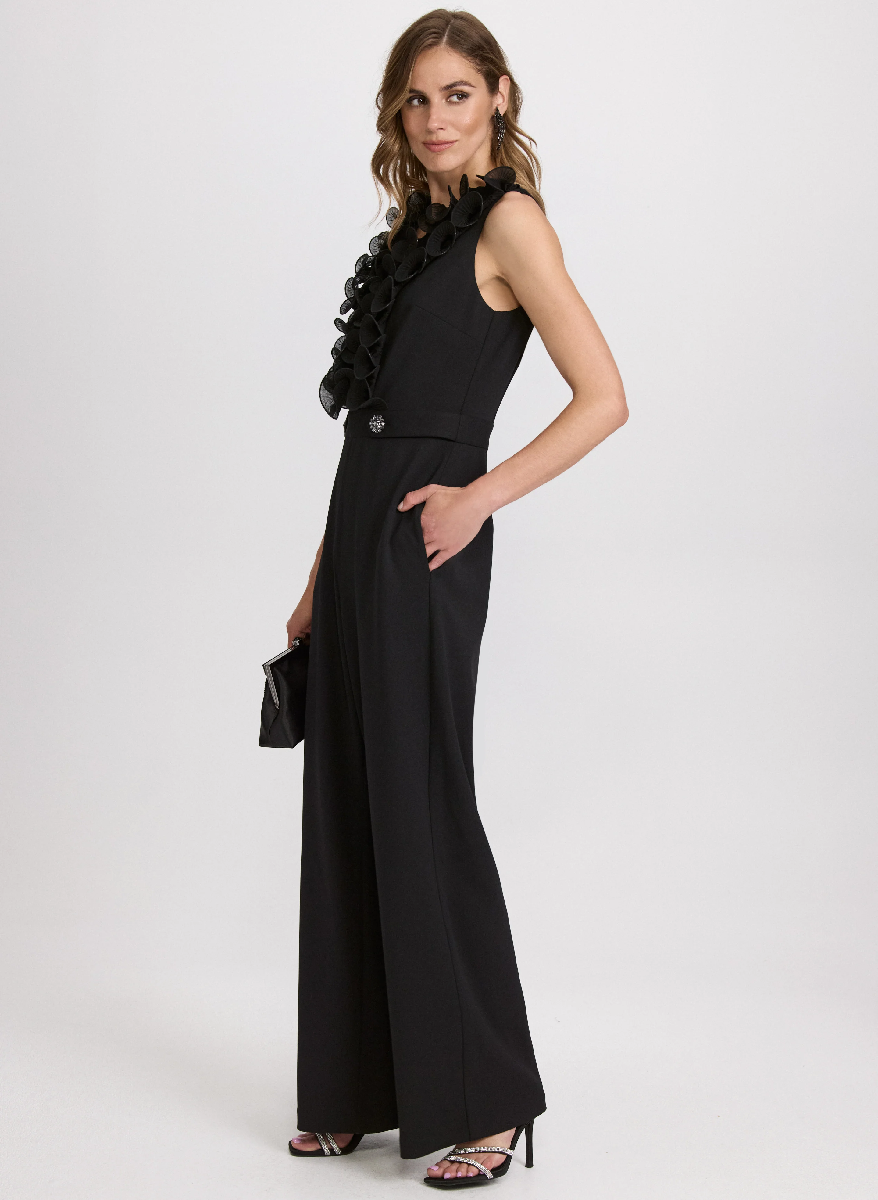 Organza Ruffle Detail Jumpsuit - Image 2