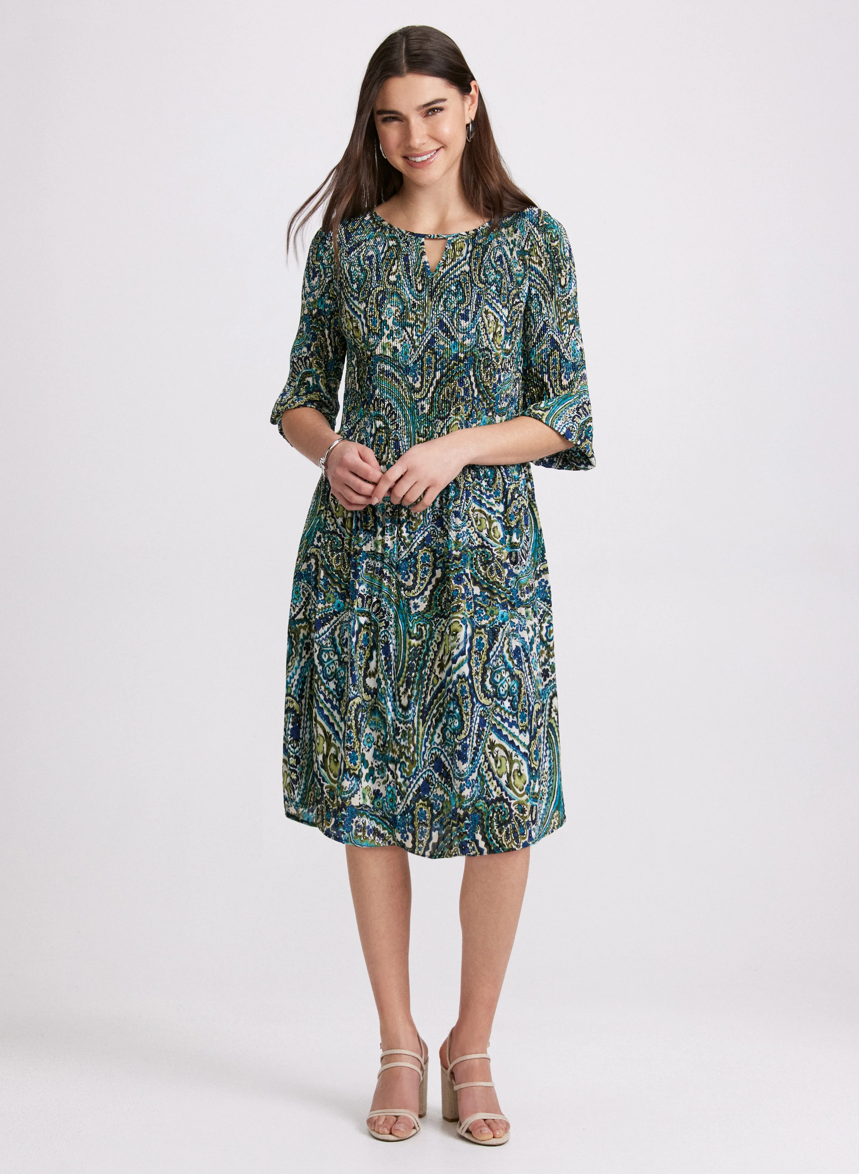 Paisley Chiffon Dress - Image 3
