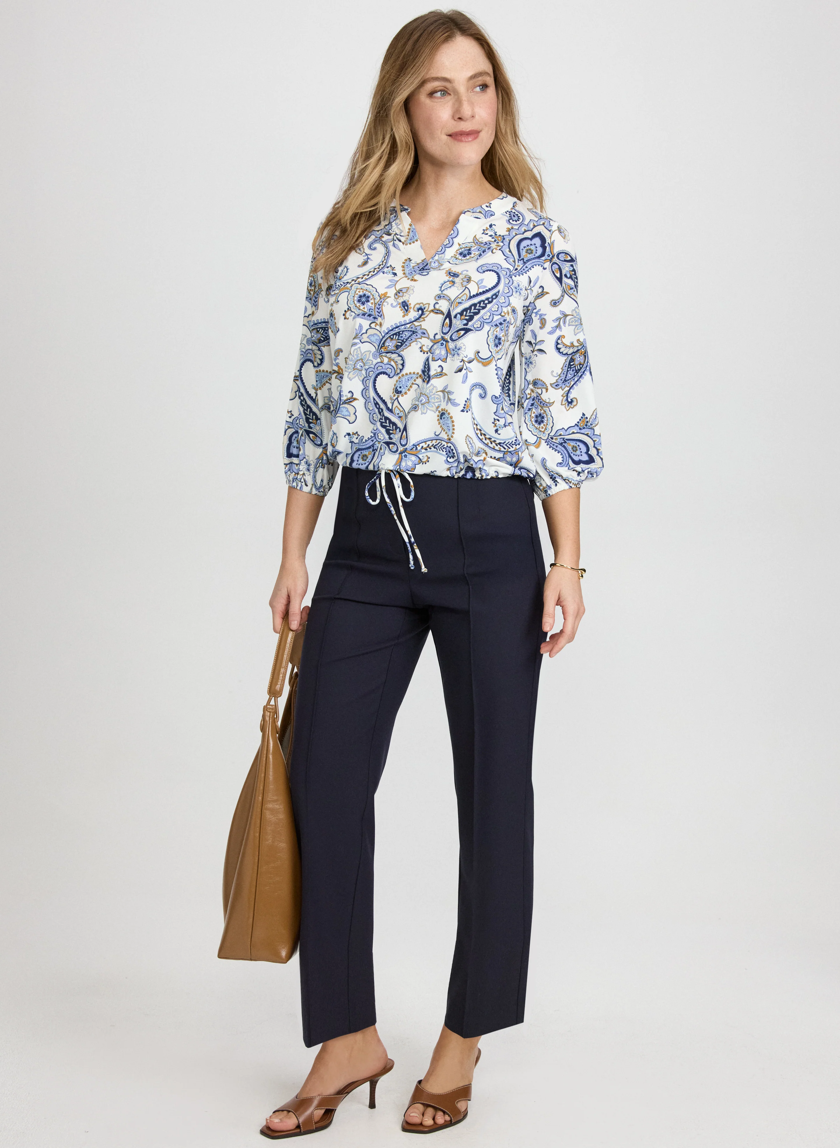 Paisley Drawstring Hem - Image 3