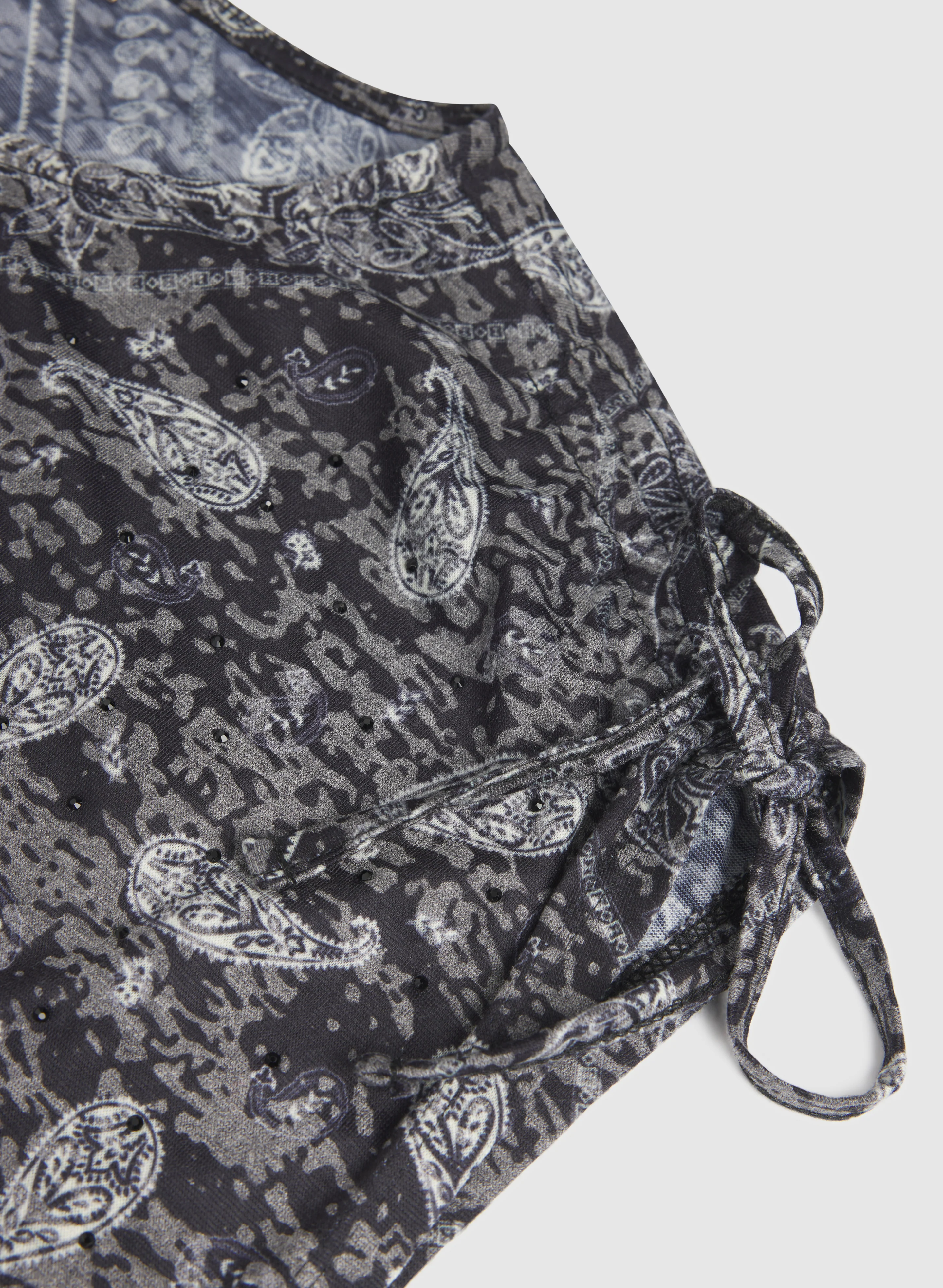 Paisley Drawstring T-Shirt - Image 7