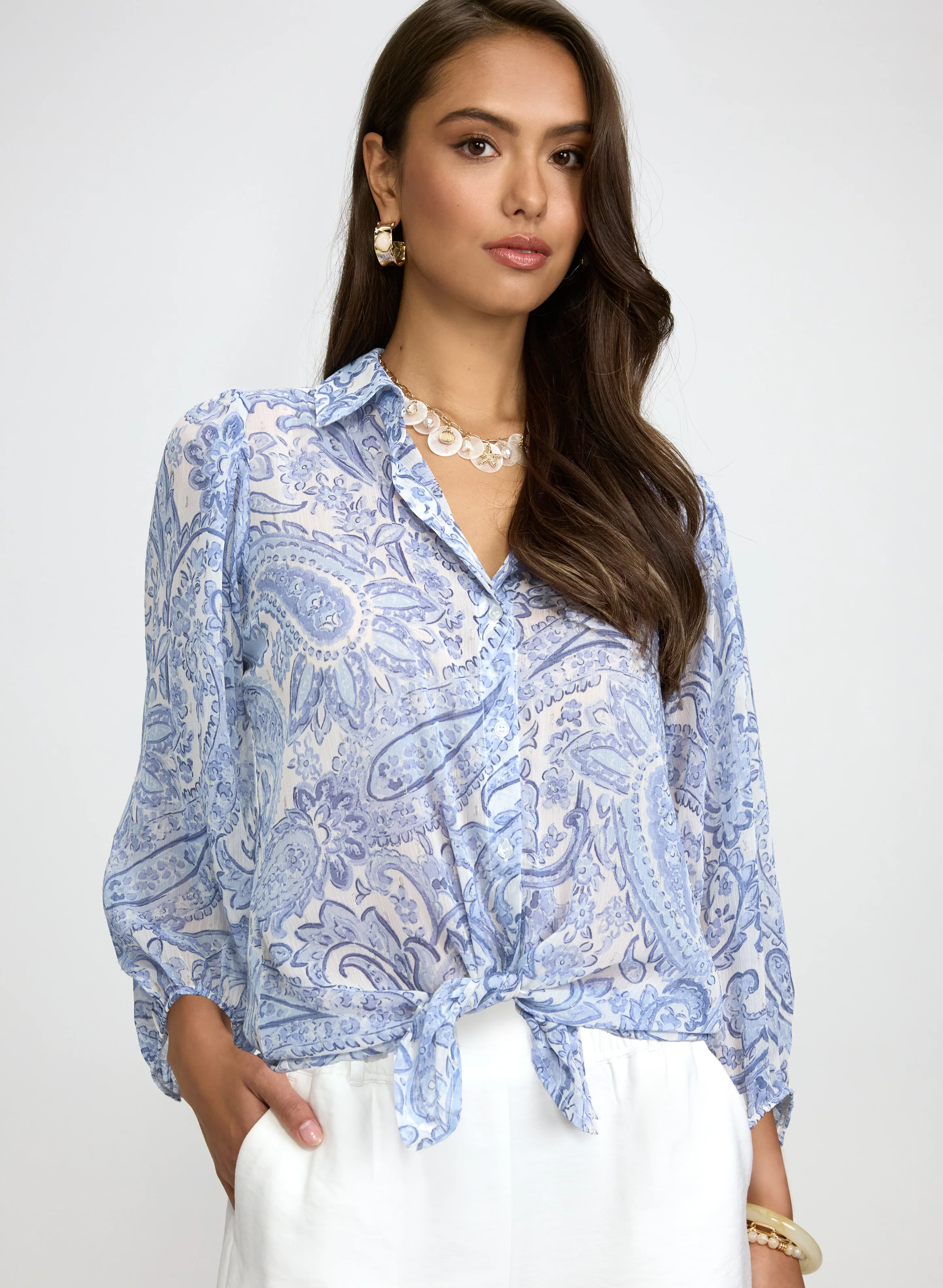 Paisley Print Blouse