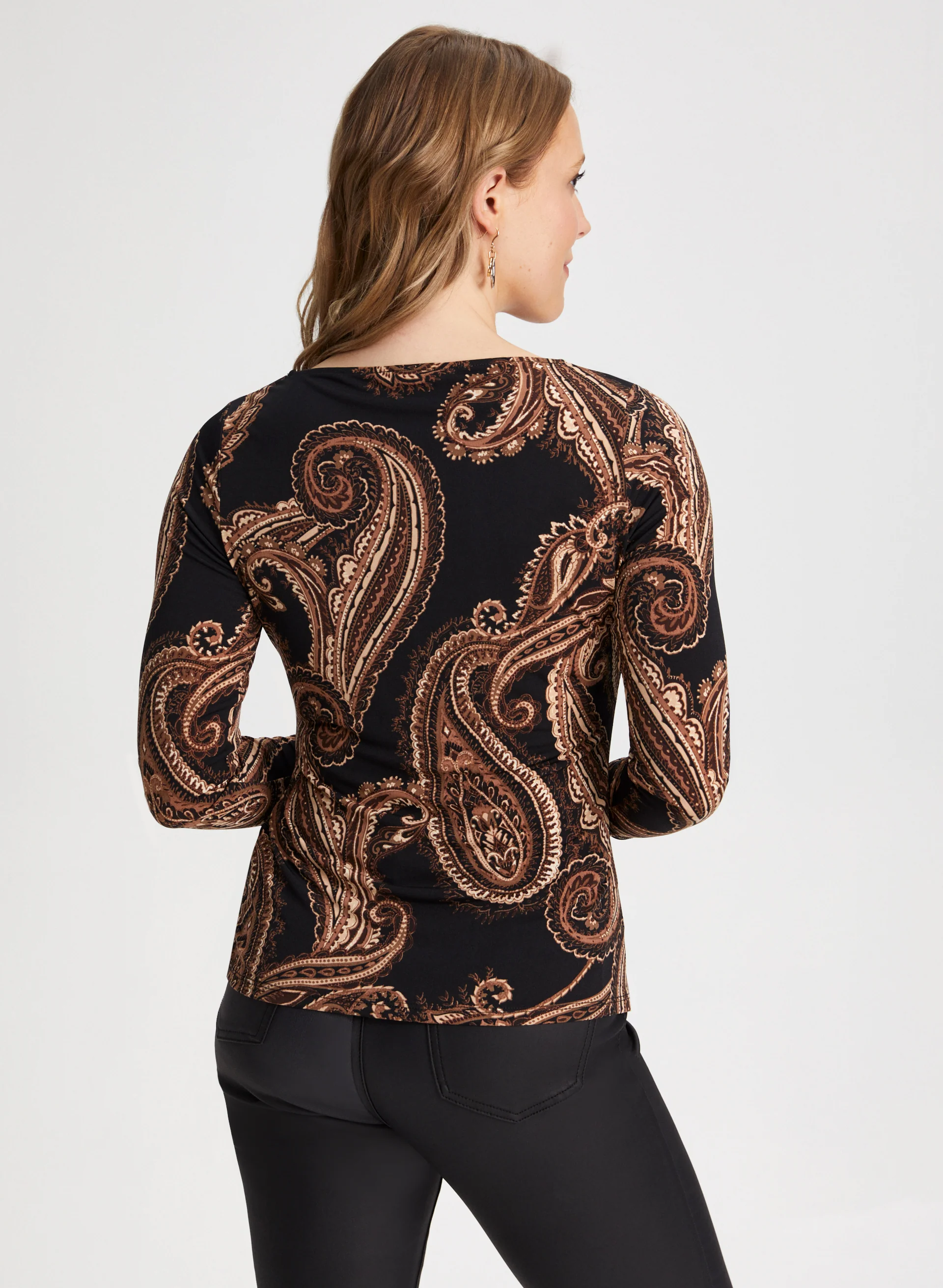 Paisley Print Long Sleeve Top - Image 4
