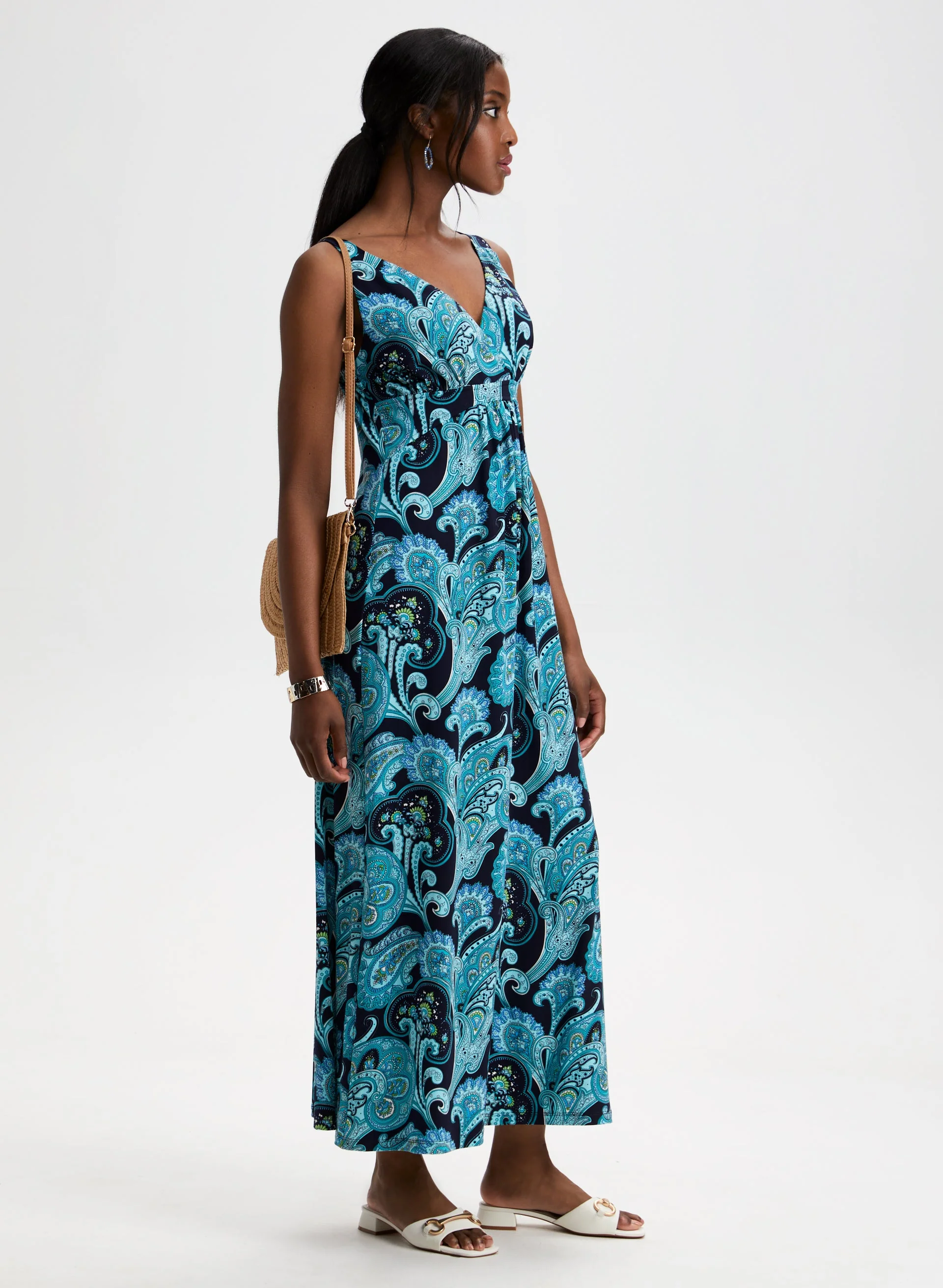 Paisley Print Maxi Dress - Image 3