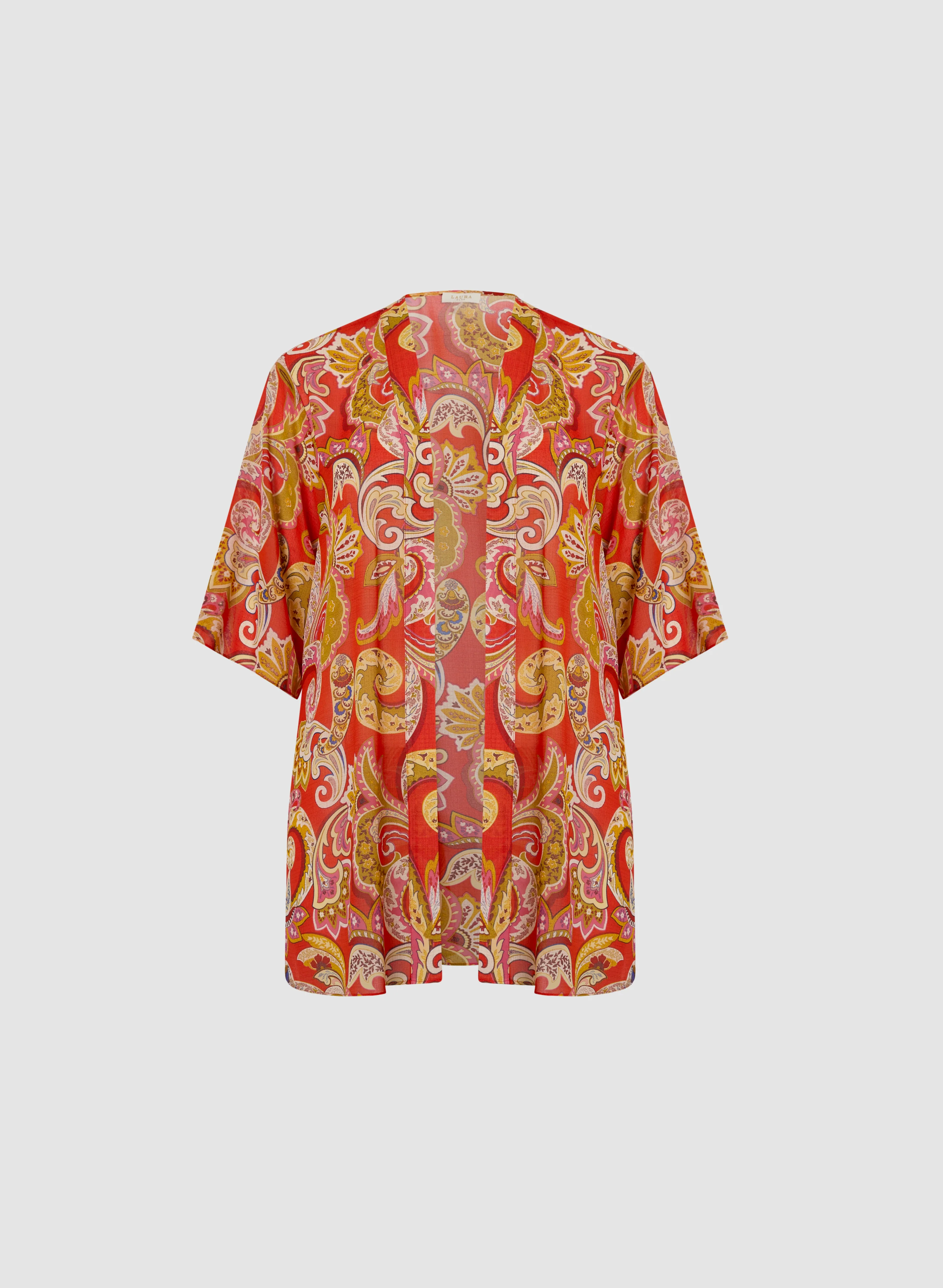 Paisley Print Open-Front Blouse - Image 6