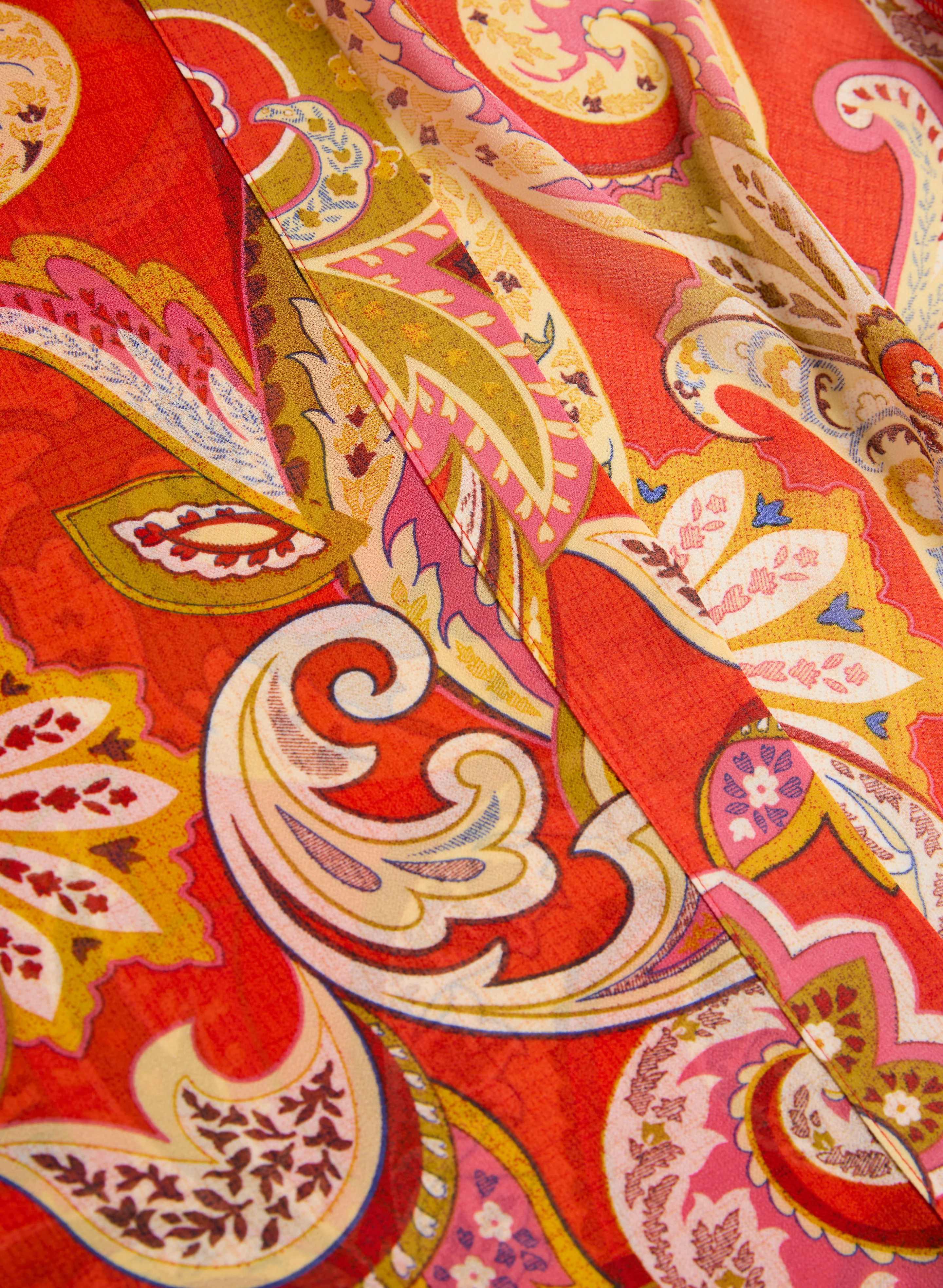 Paisley Print Open-Front Blouse - Image 7