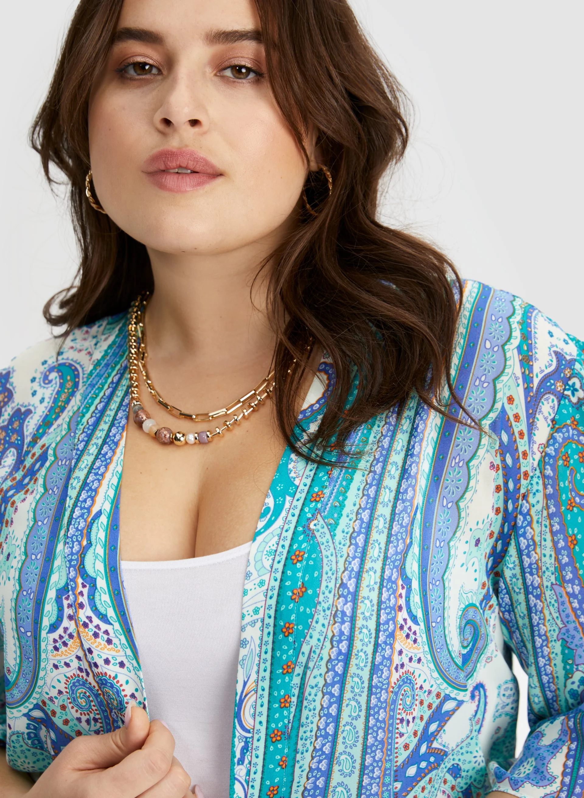 Paisley Print Open Front Tunic - Image 3