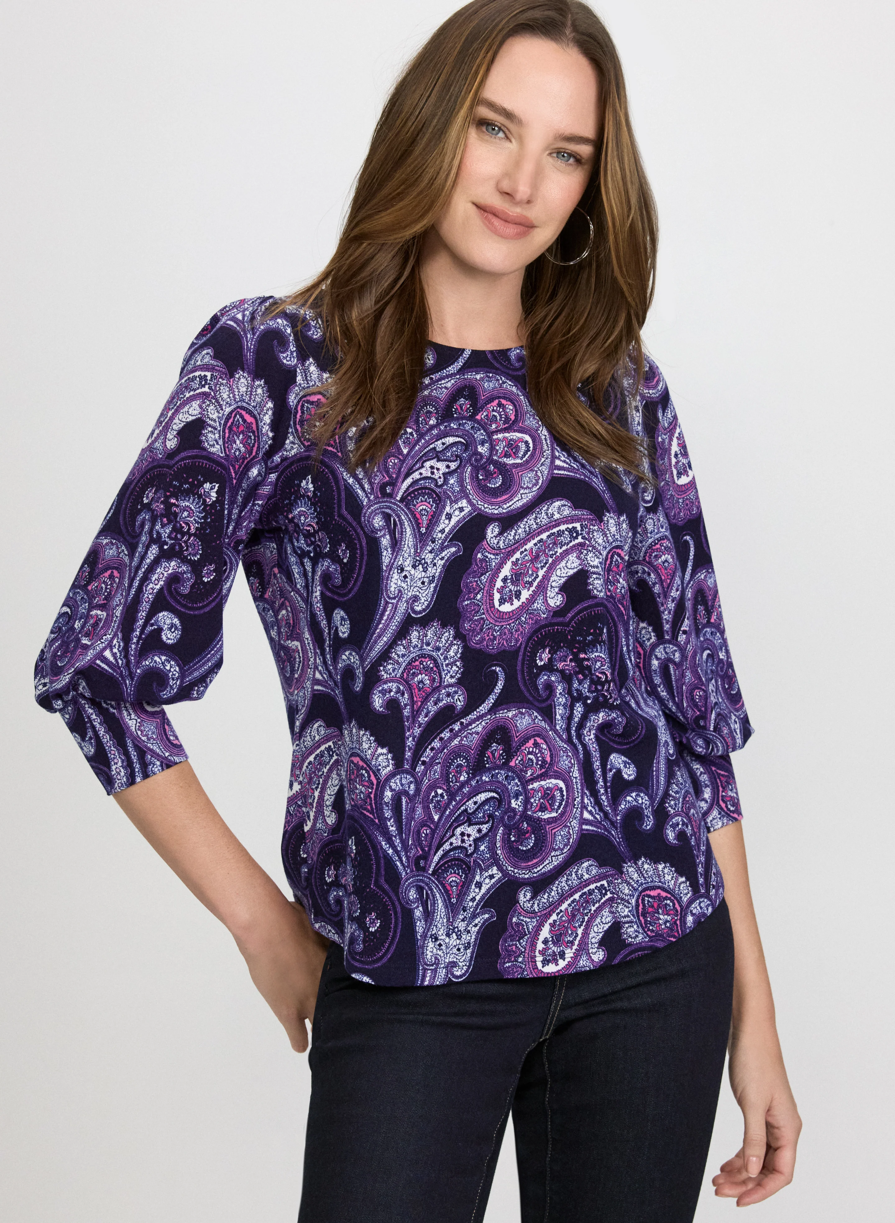 Paisley Print Sweater