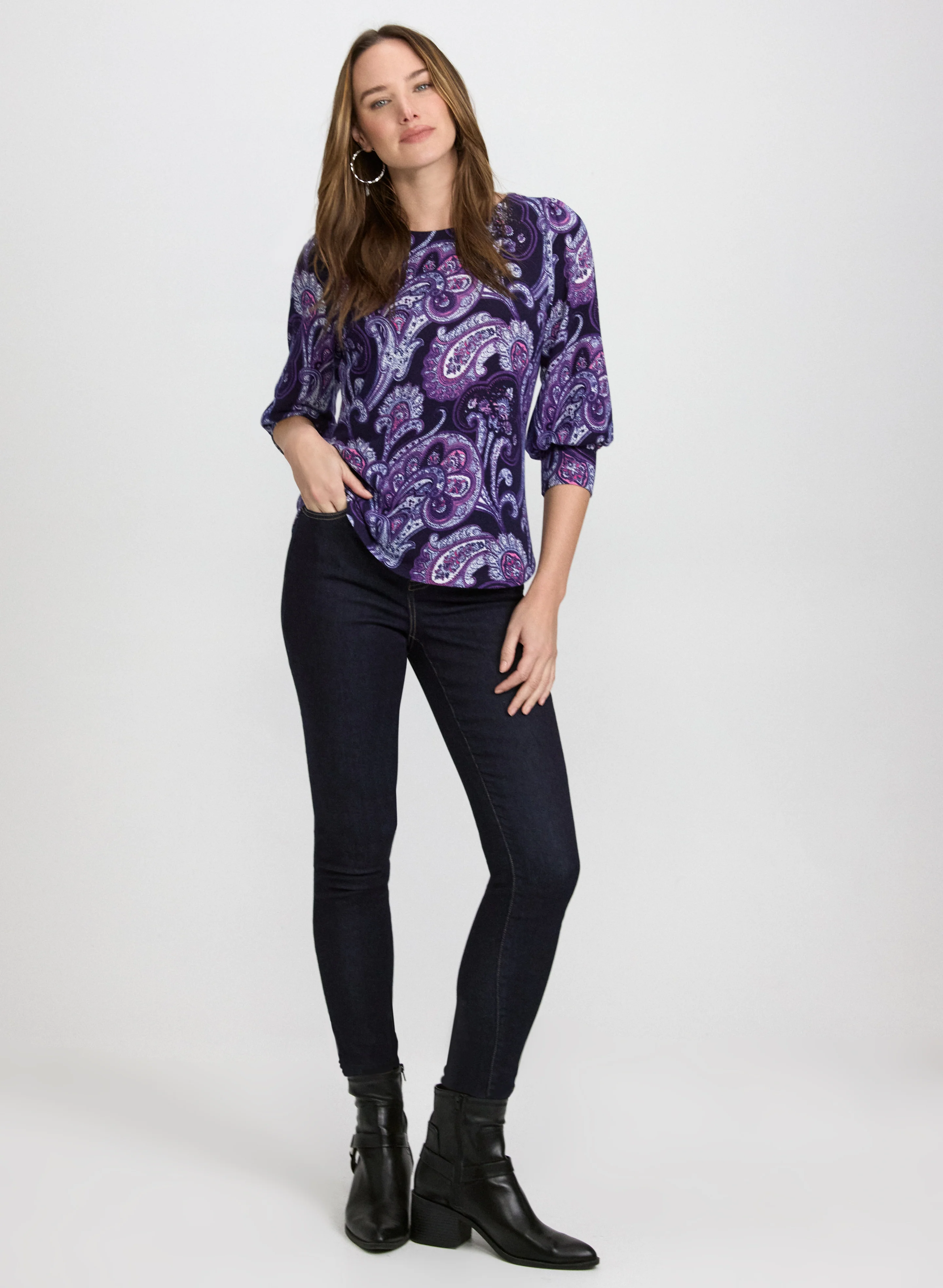 Paisley Print Sweater - Image 3
