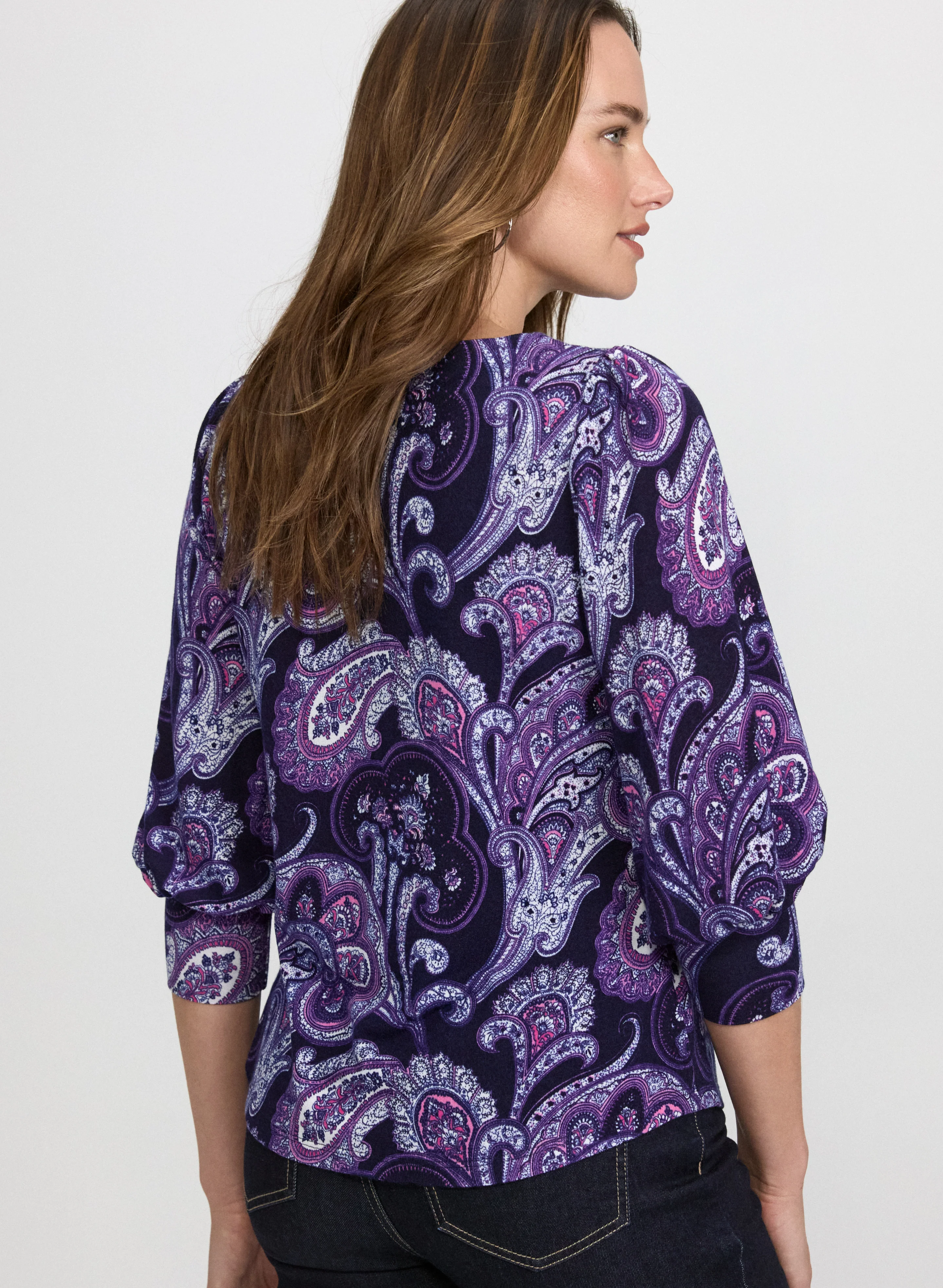 Paisley Print Sweater - Image 4