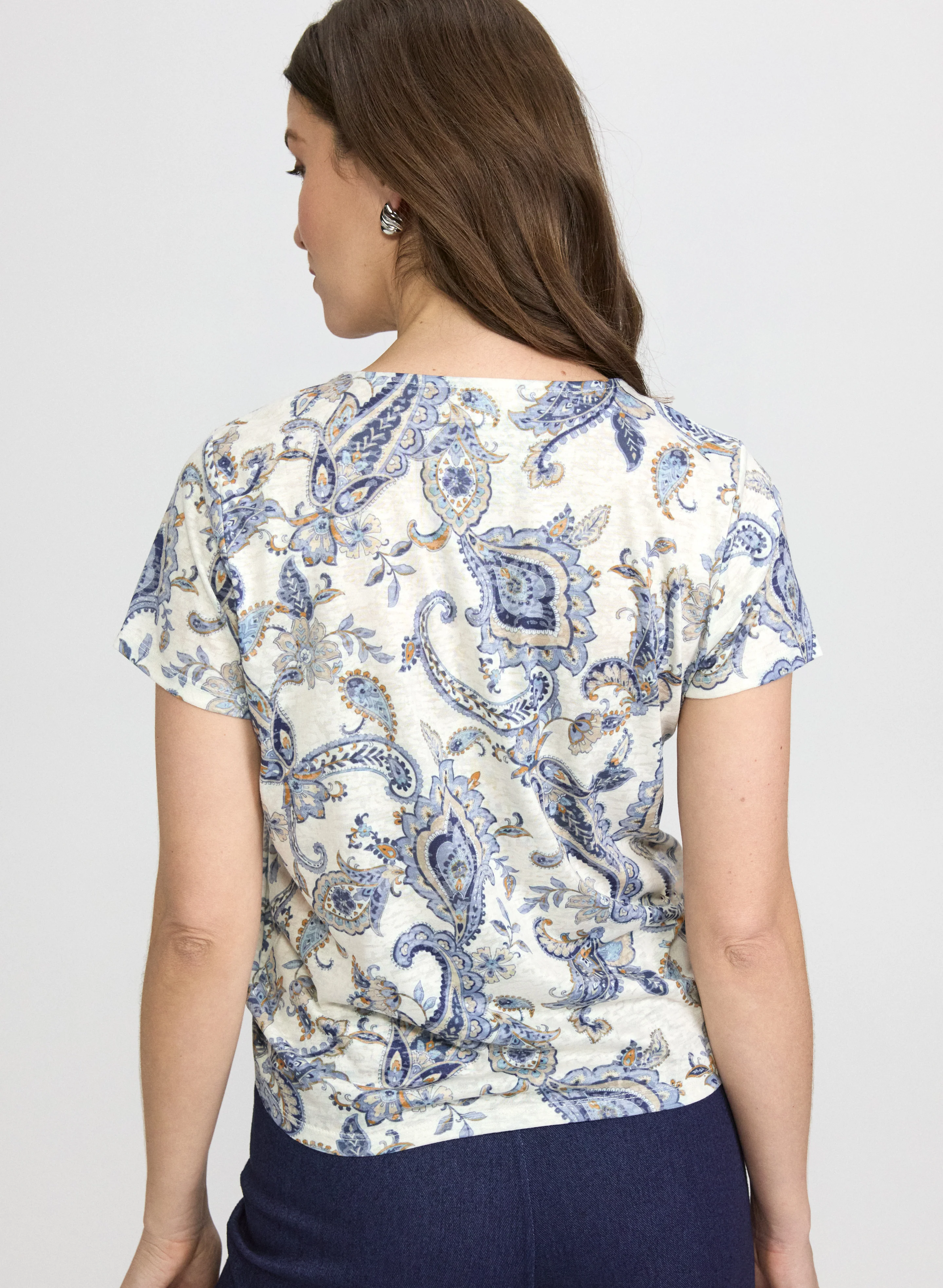Paisley Print T-Shirt - Image 4