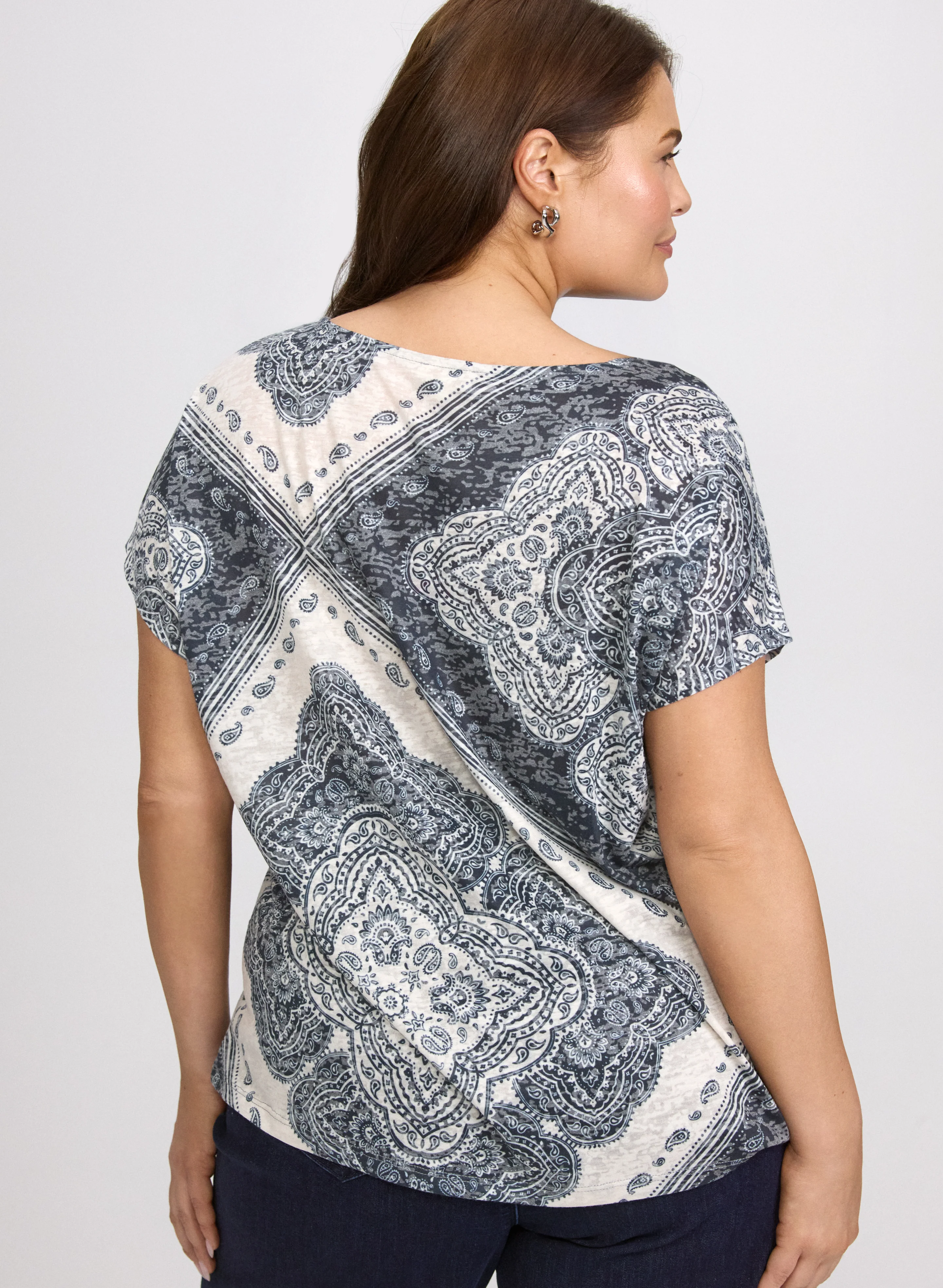 Paisley Print T-Shirt - Image 4