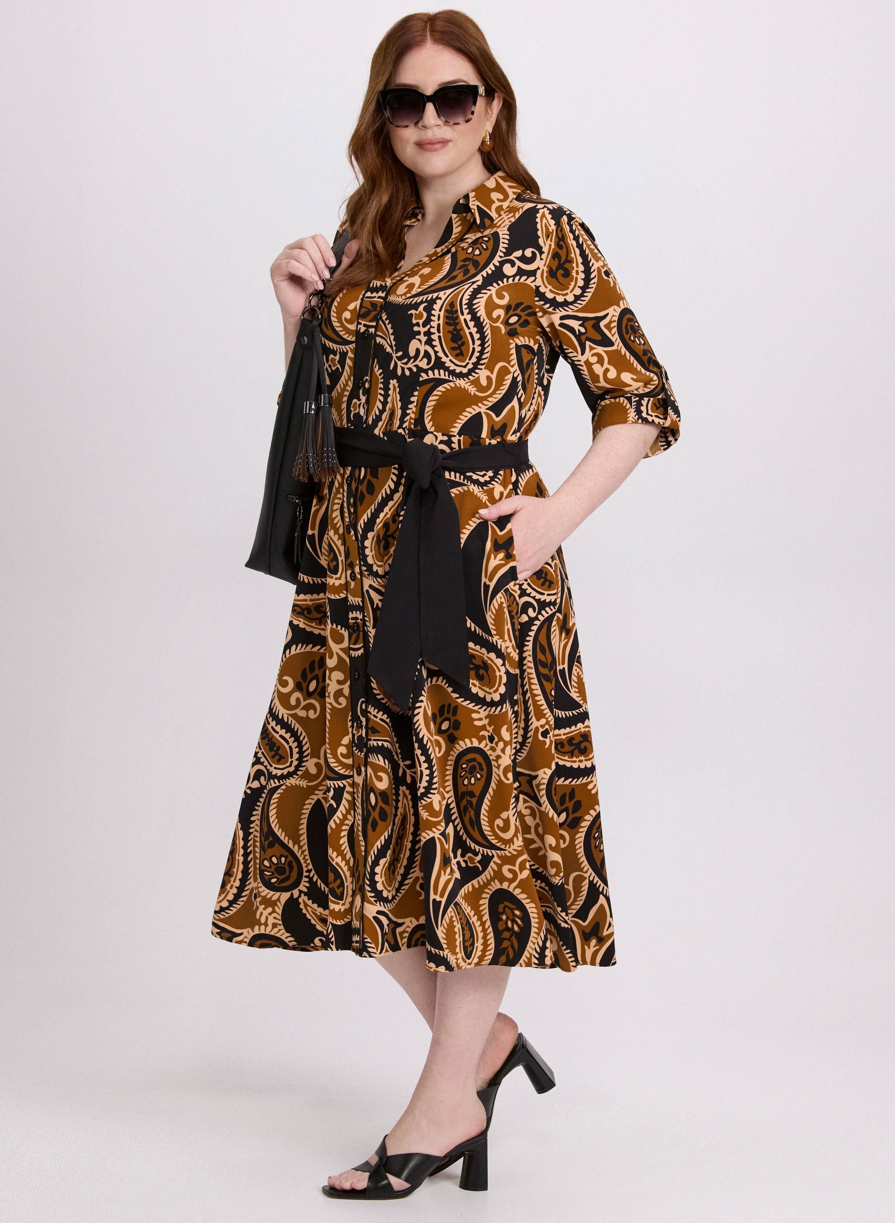 Paisley Shirt Dress - Image 3