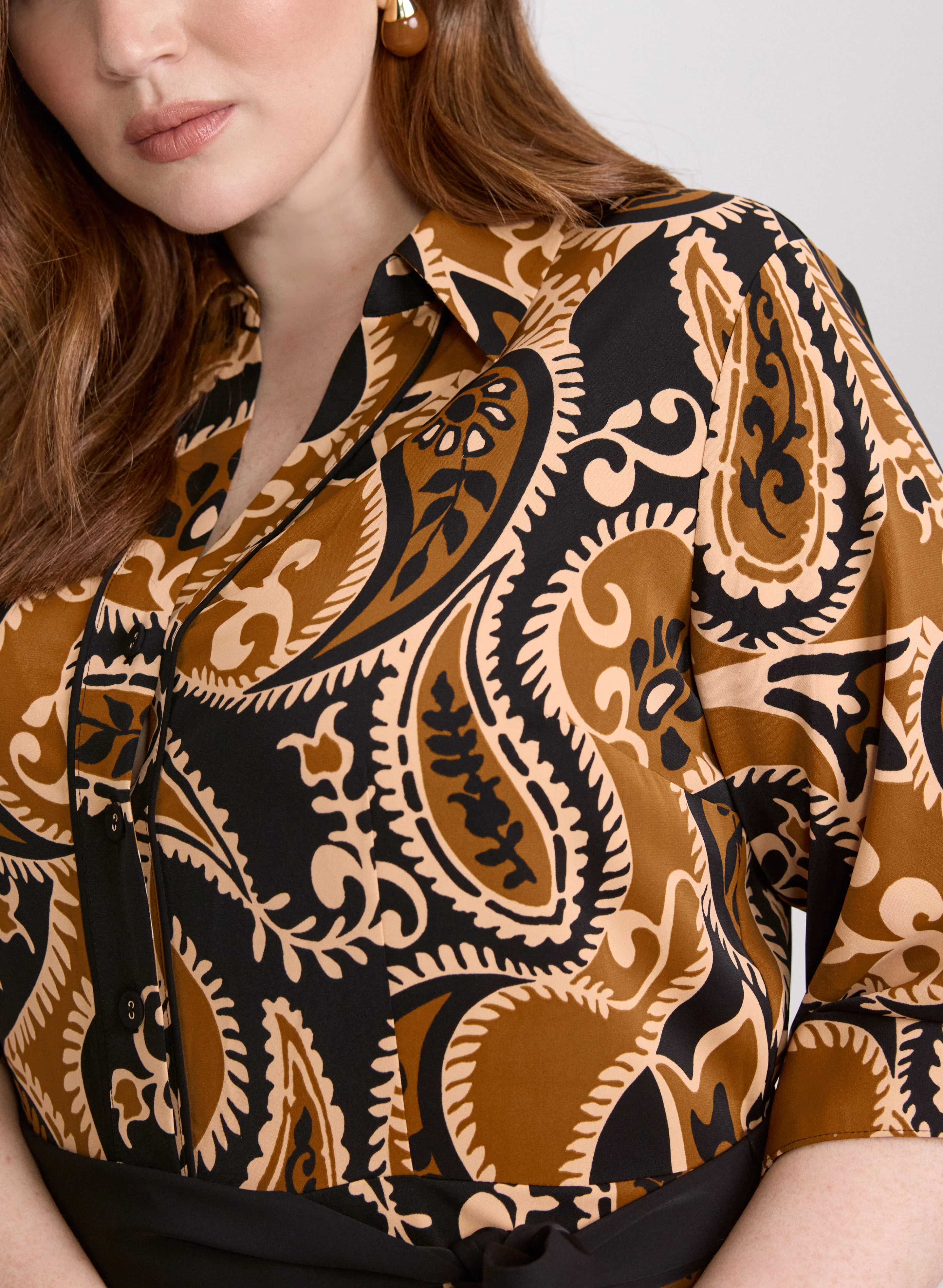Paisley Shirt Dress - Image 4