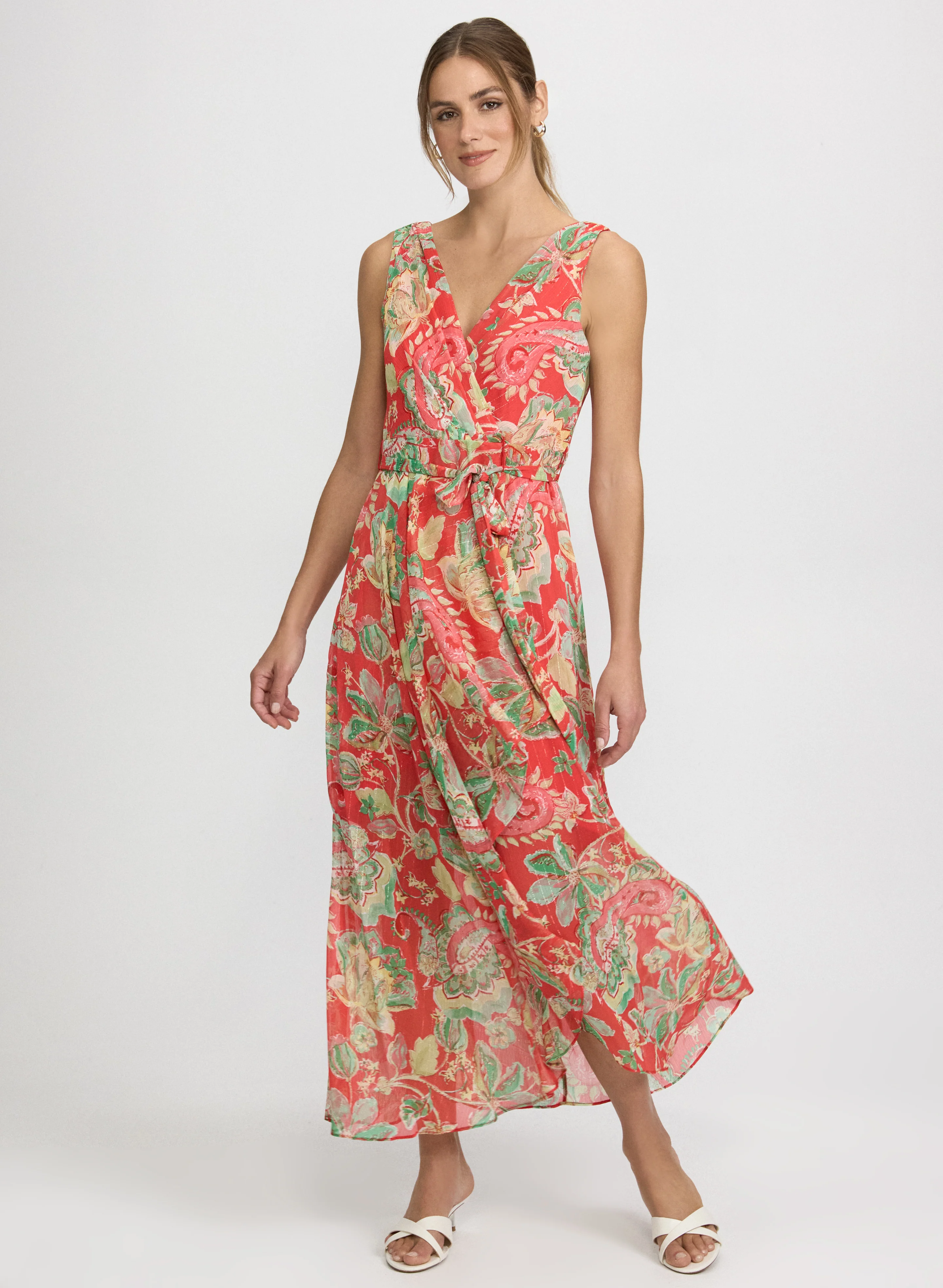 Paisley Sleeveless Maxi Dress
