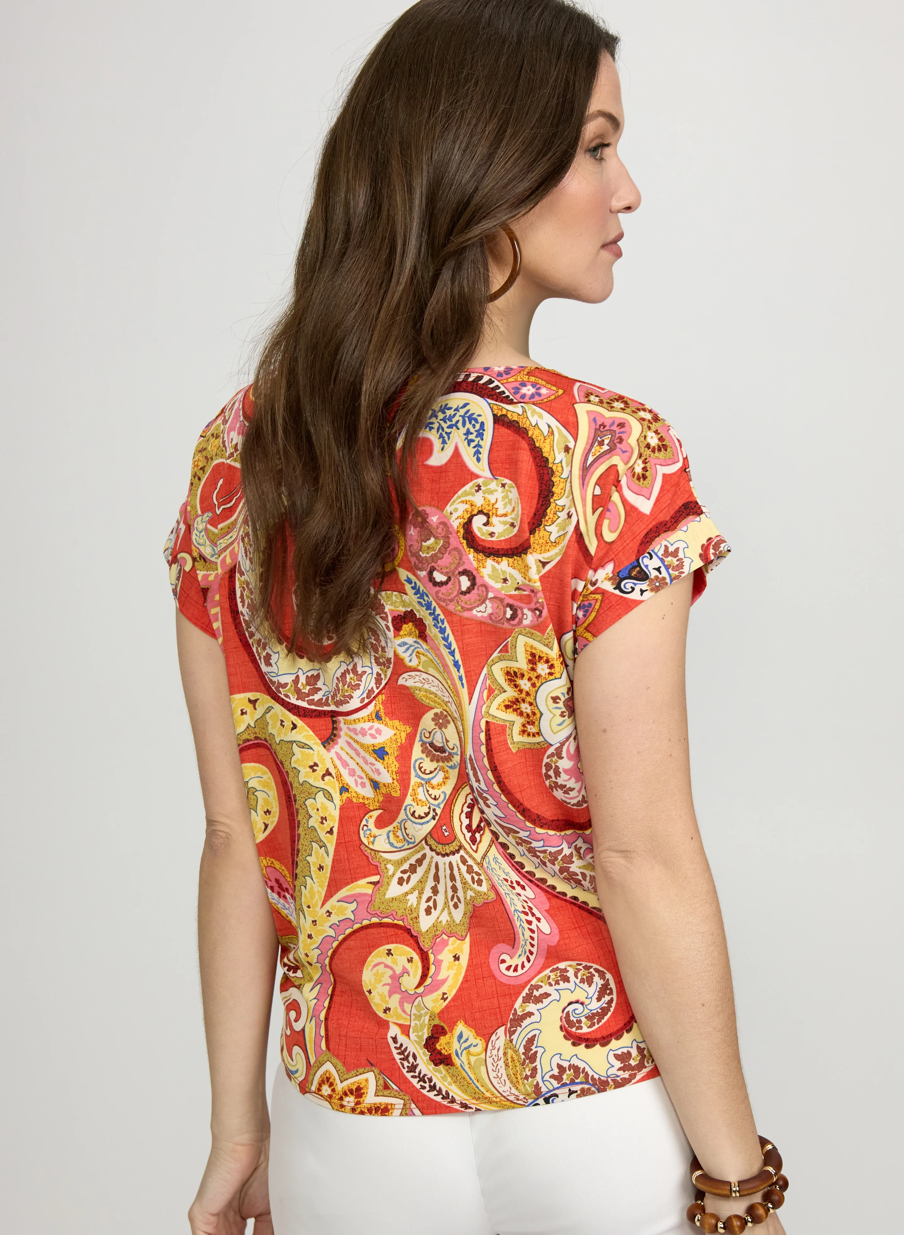 Paisley Tied-Hem Top - Image 4