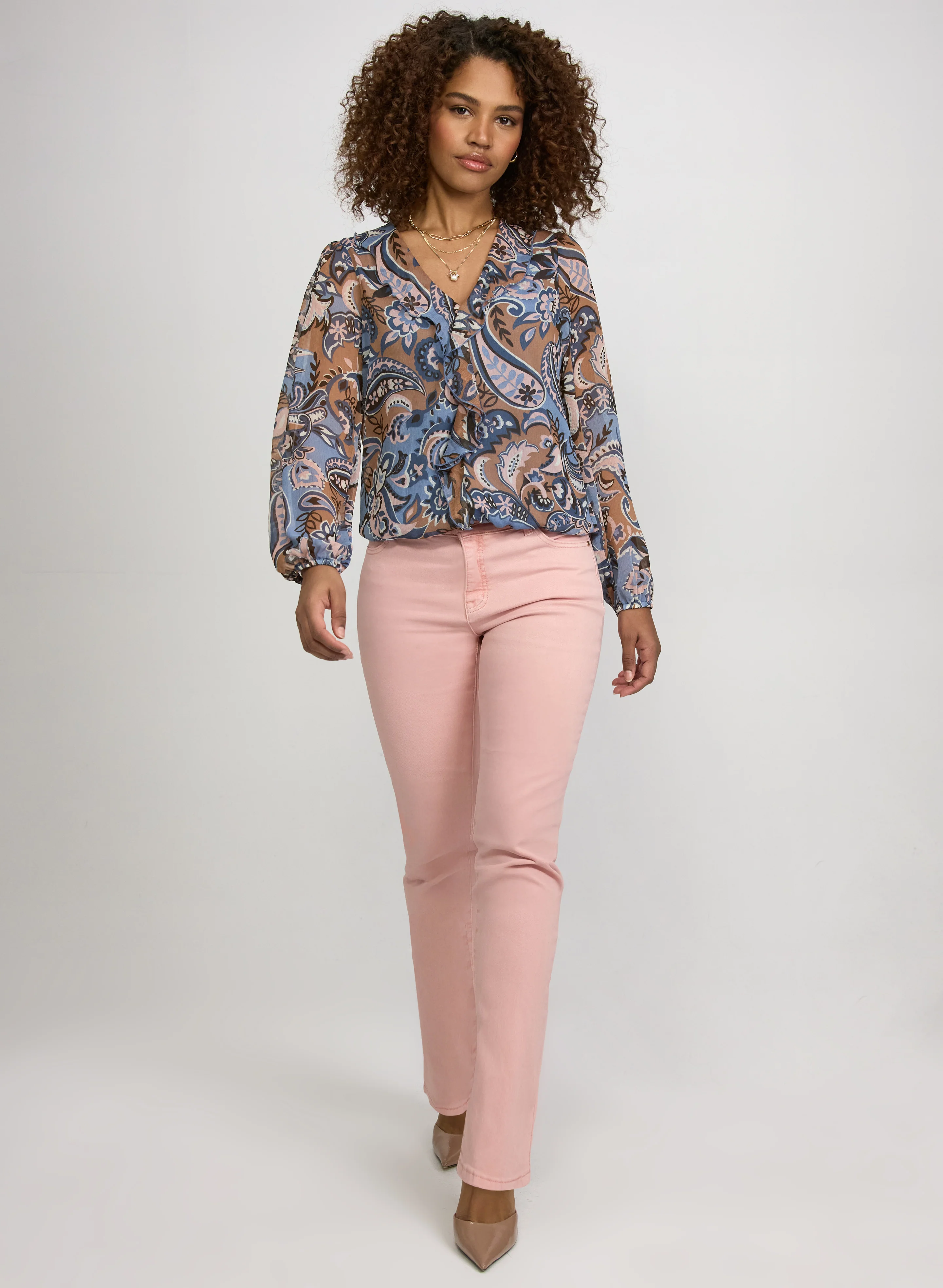 Paisley V-Neck Blouse - Image 3