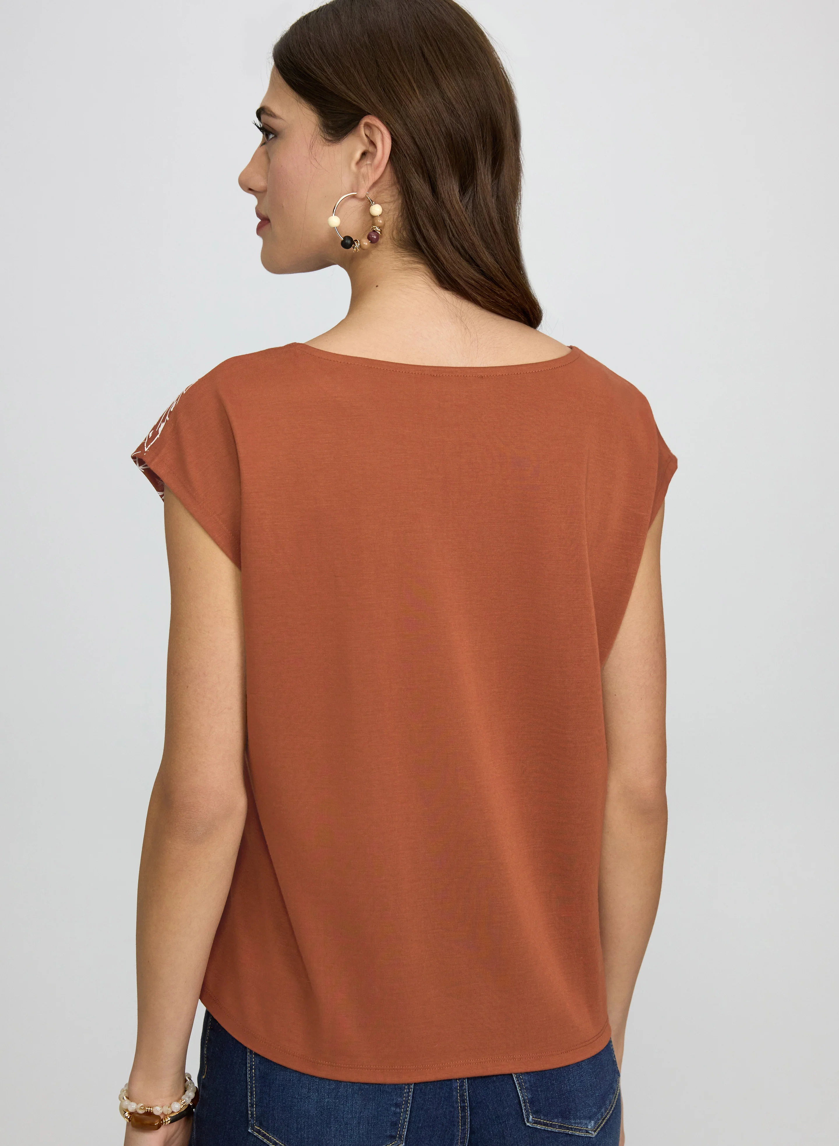 Palm Leaf Applique T-Shirt - Image 4