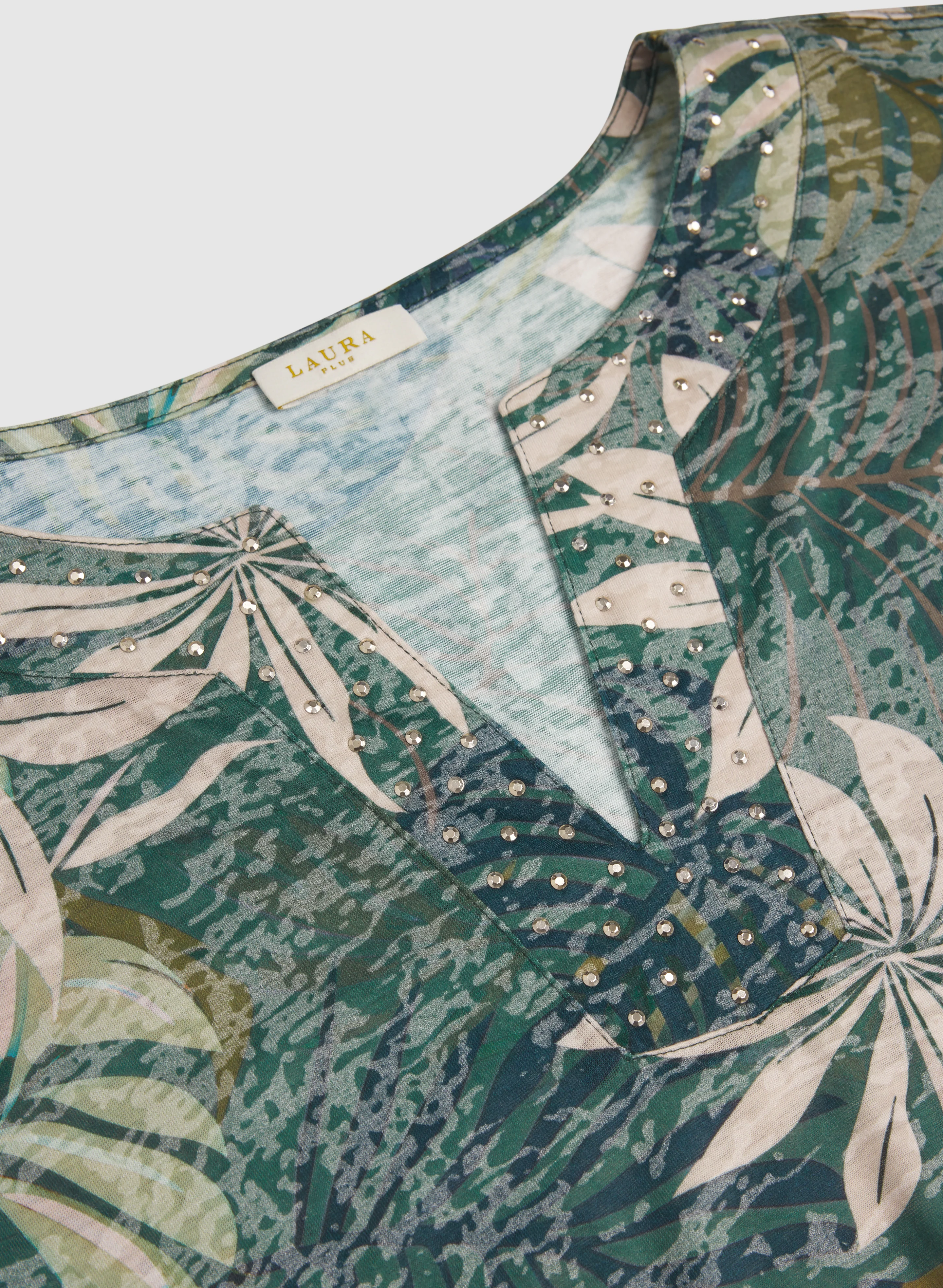 Palm Leaf Print T-Shirt - Image 7