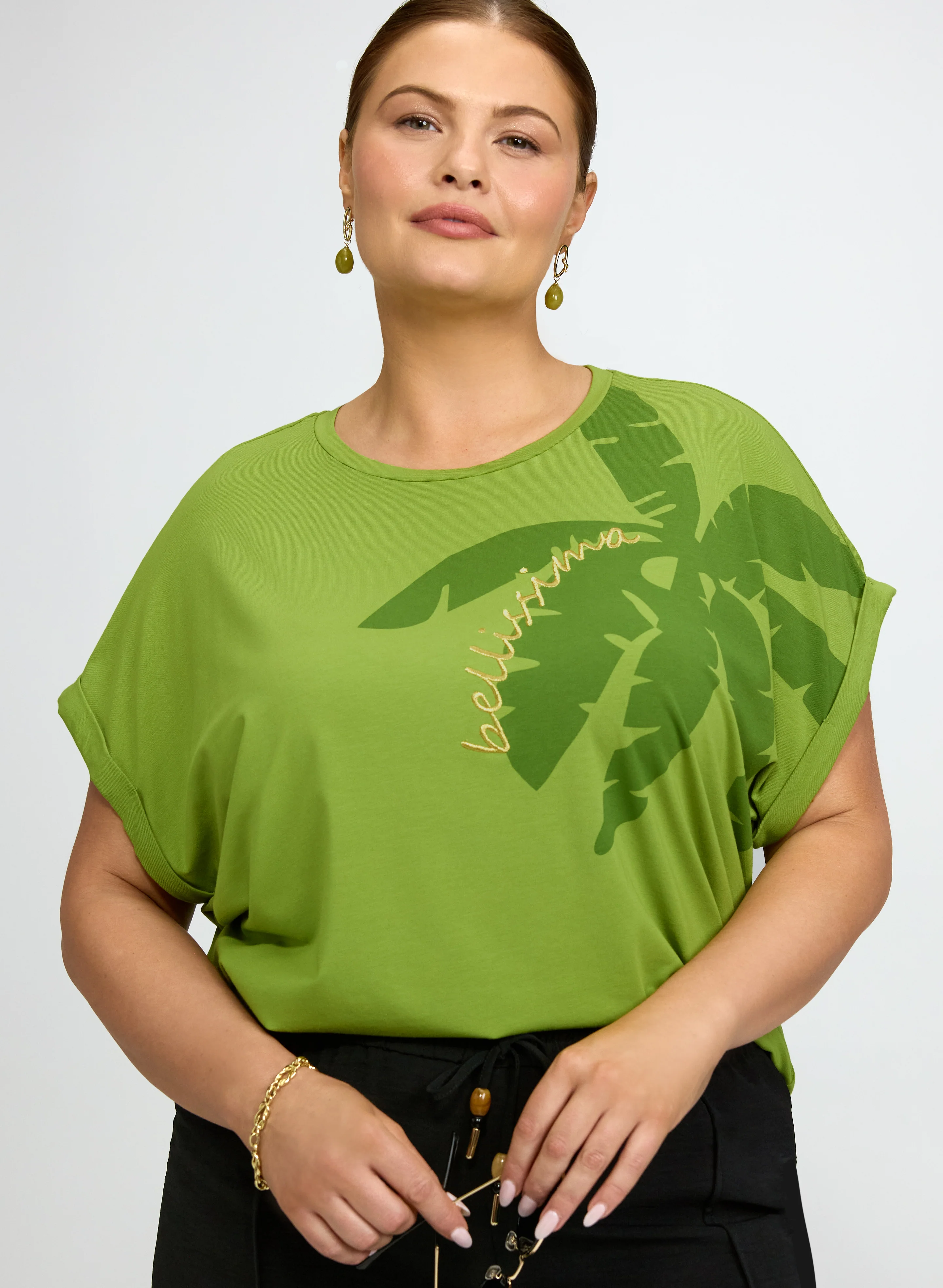 Palm Placement Print T-Shirt