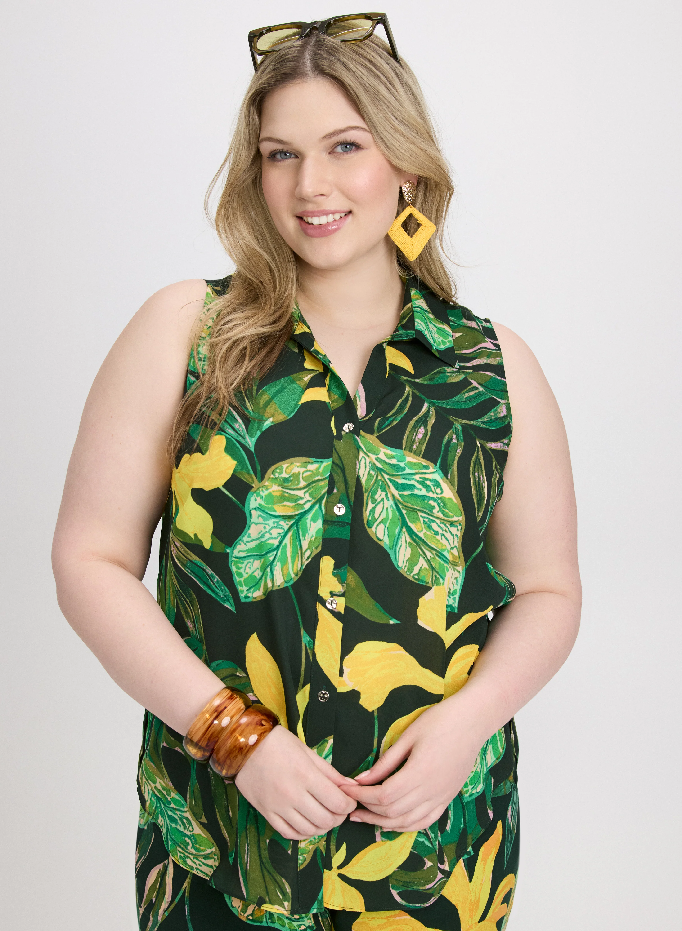 Palm Print Blouse - Image 5