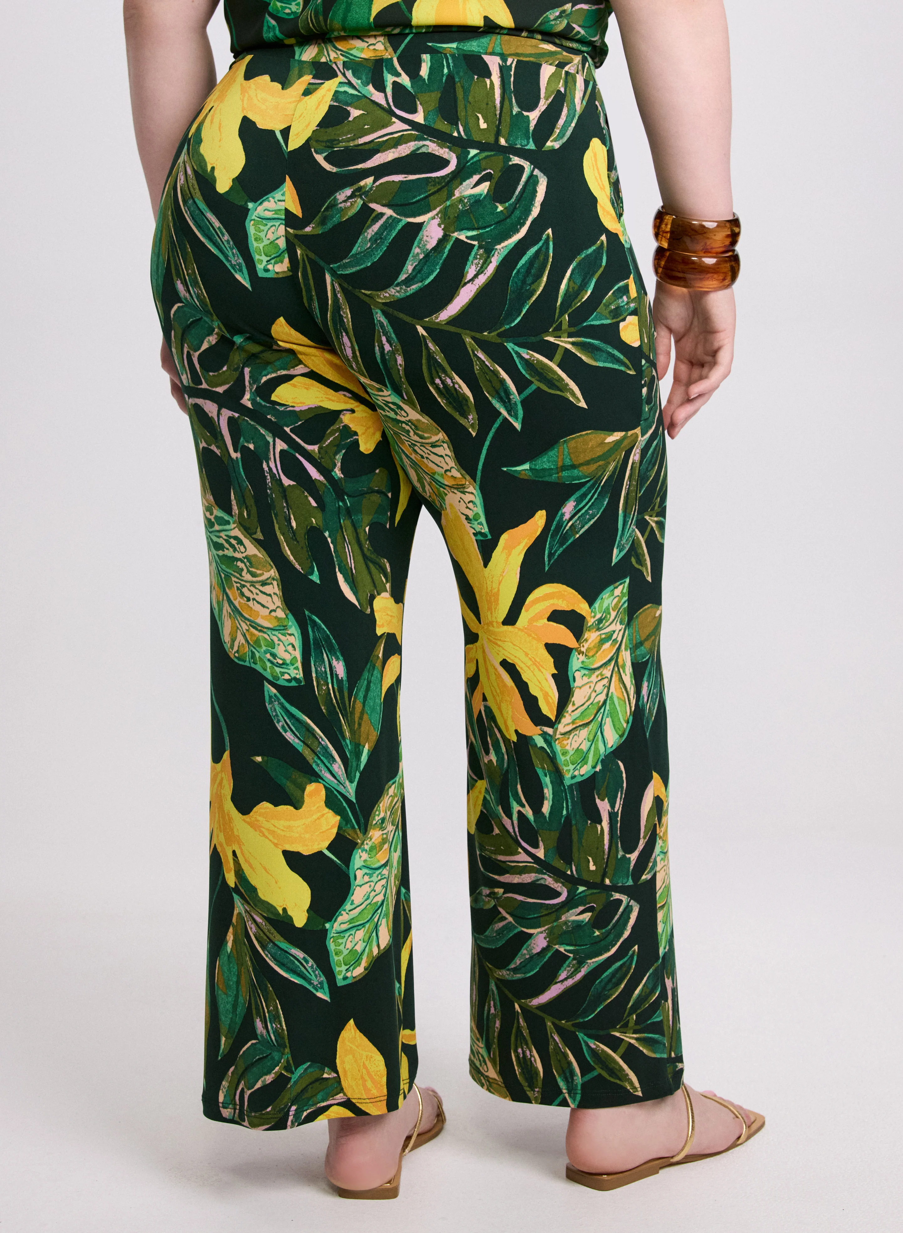 Palm Print Wide-Leg Pants - Image 2