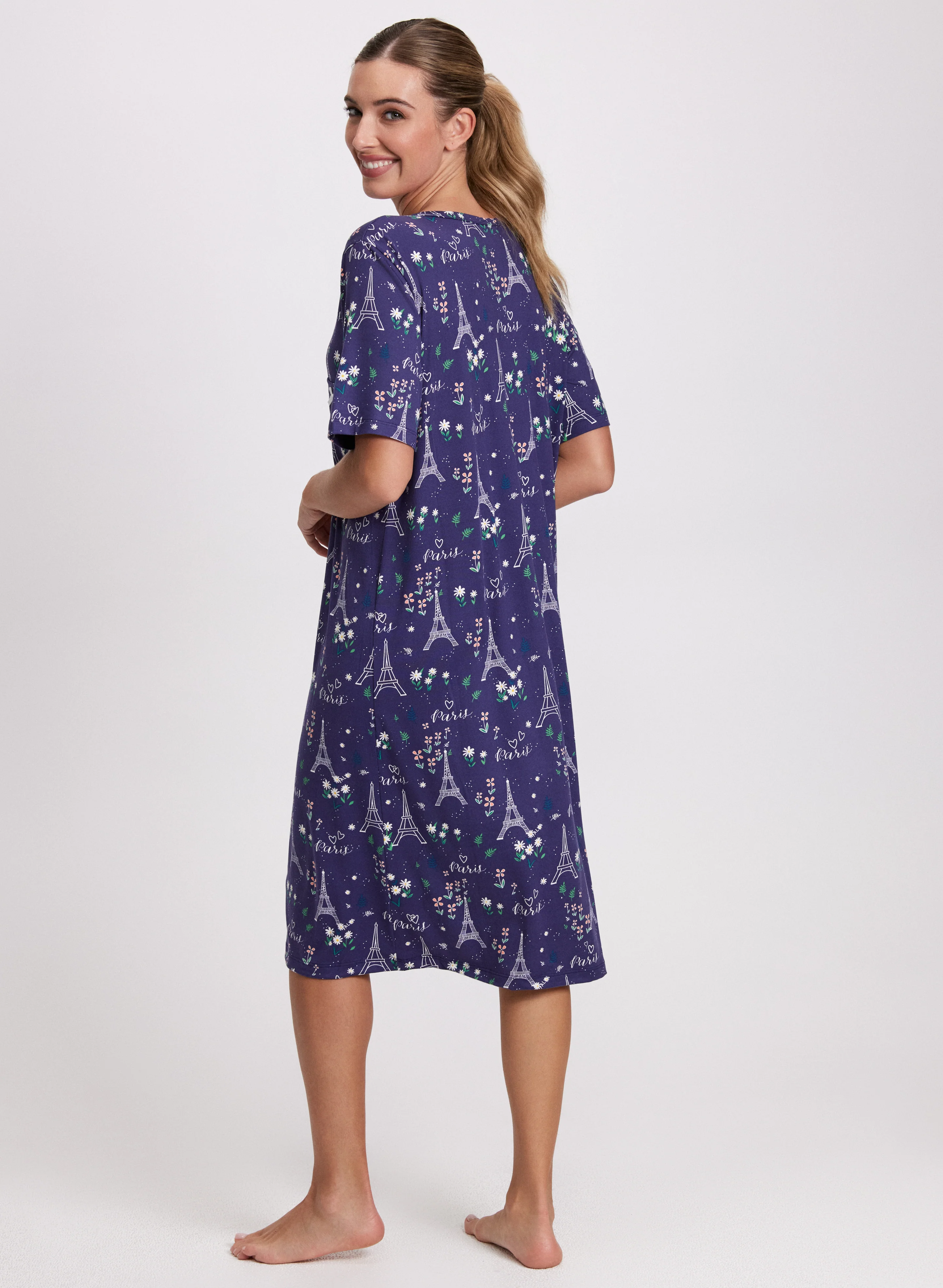 Paris Print Nightgown - Image 3