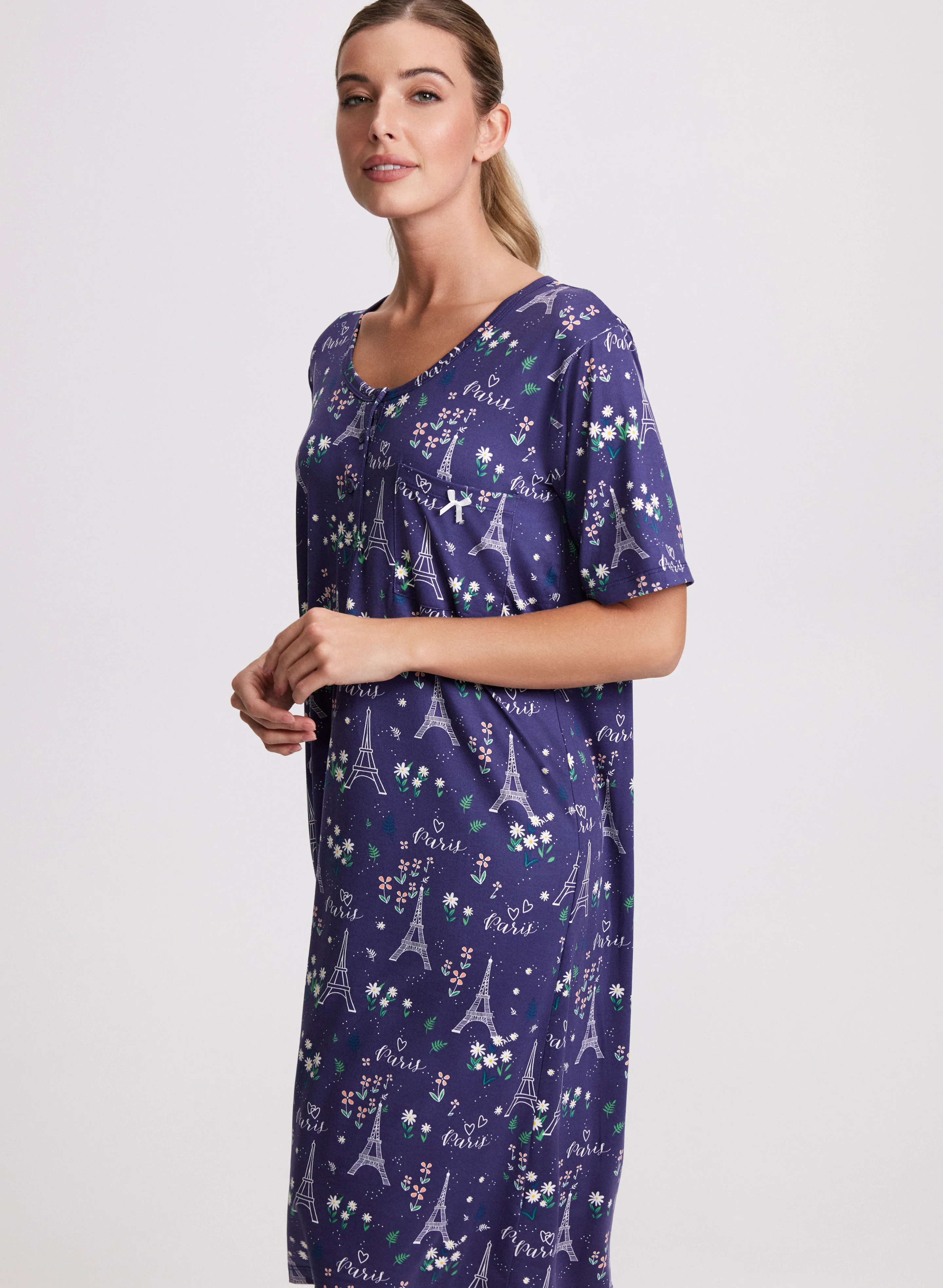 Paris Print Nightgown - Image 4
