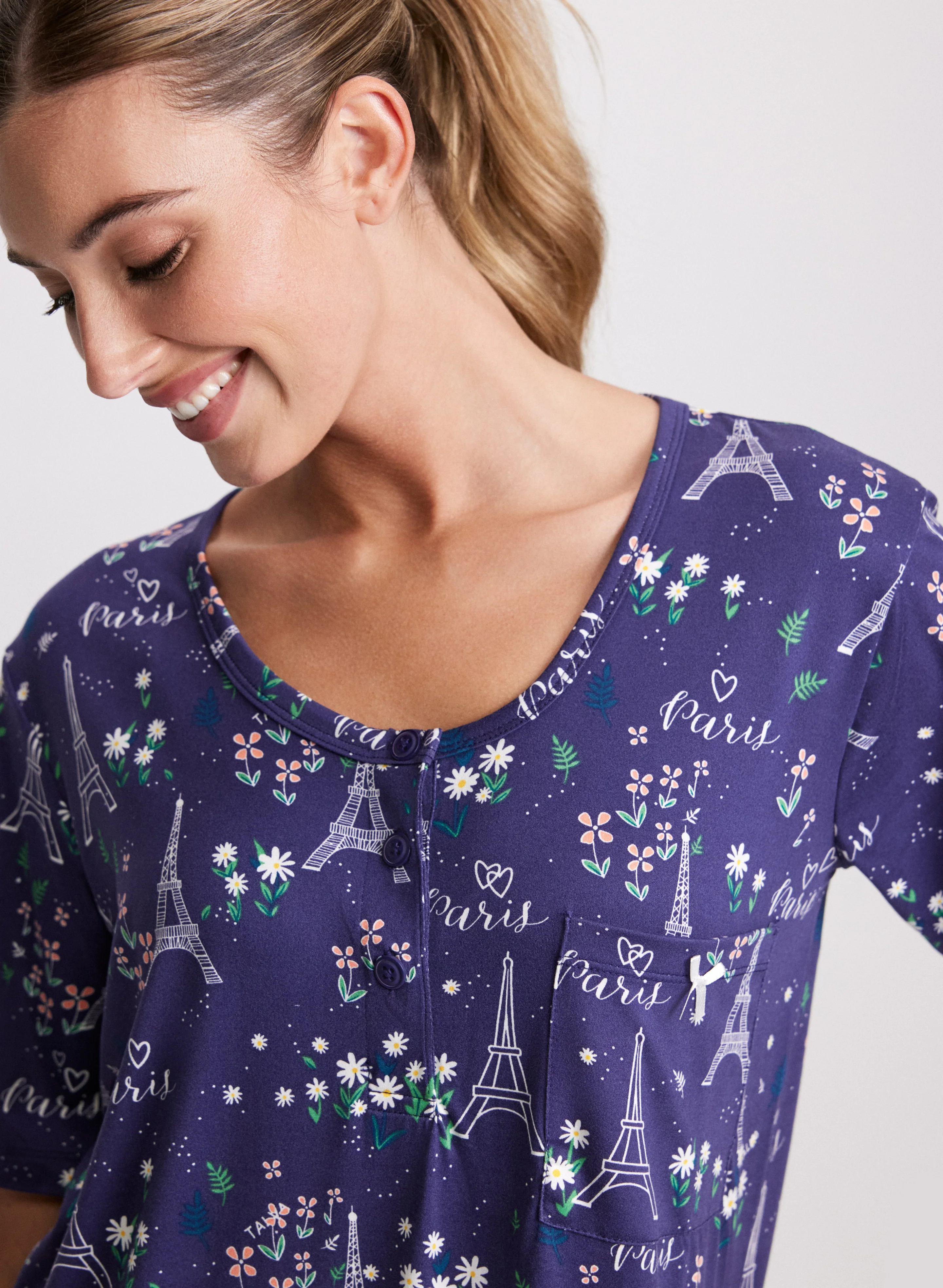 Paris Print Nightgown - Image 5