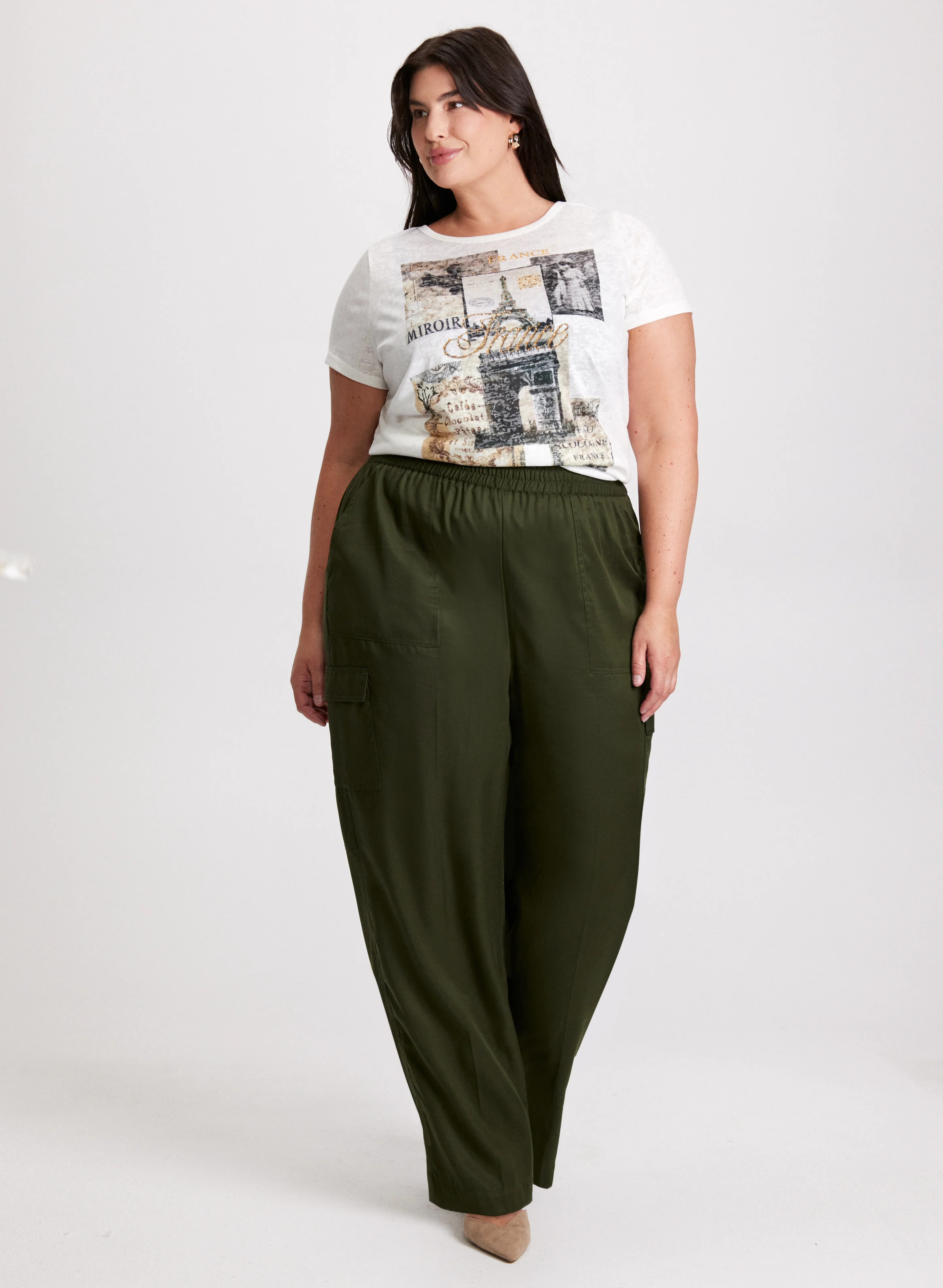 Paris Print T-Shirt & Cargo Pants