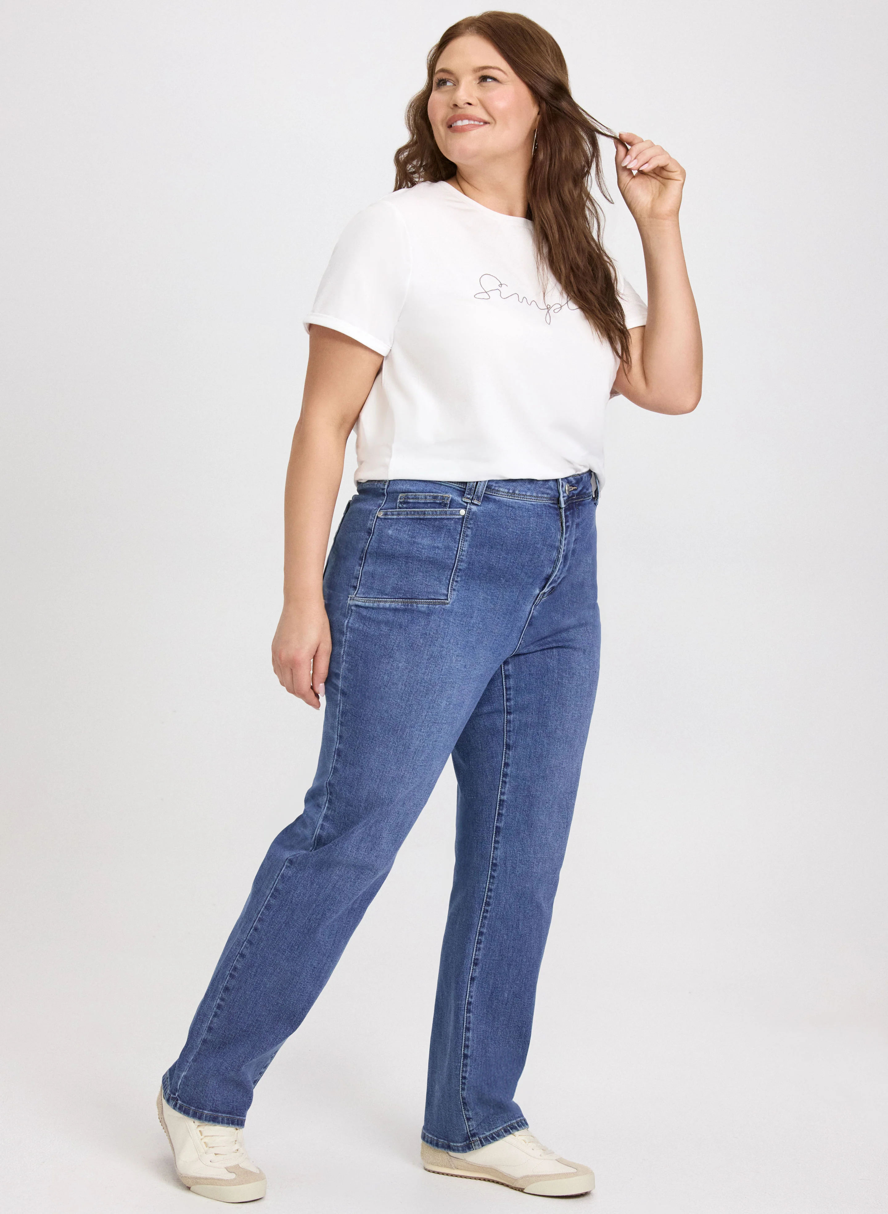 Patch Pocket Straight-Leg Jeans - Image 3