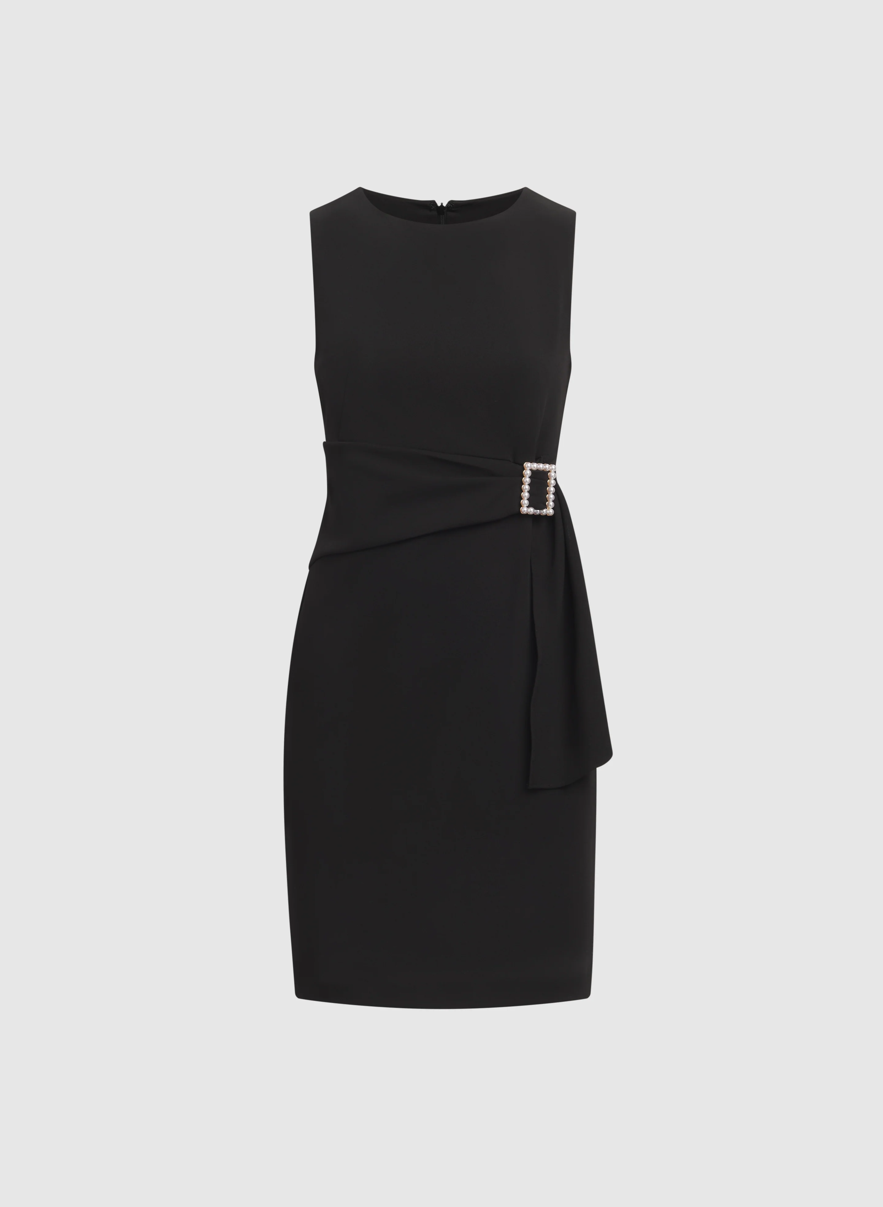 Pearl Buckle Short Dress - Image 5