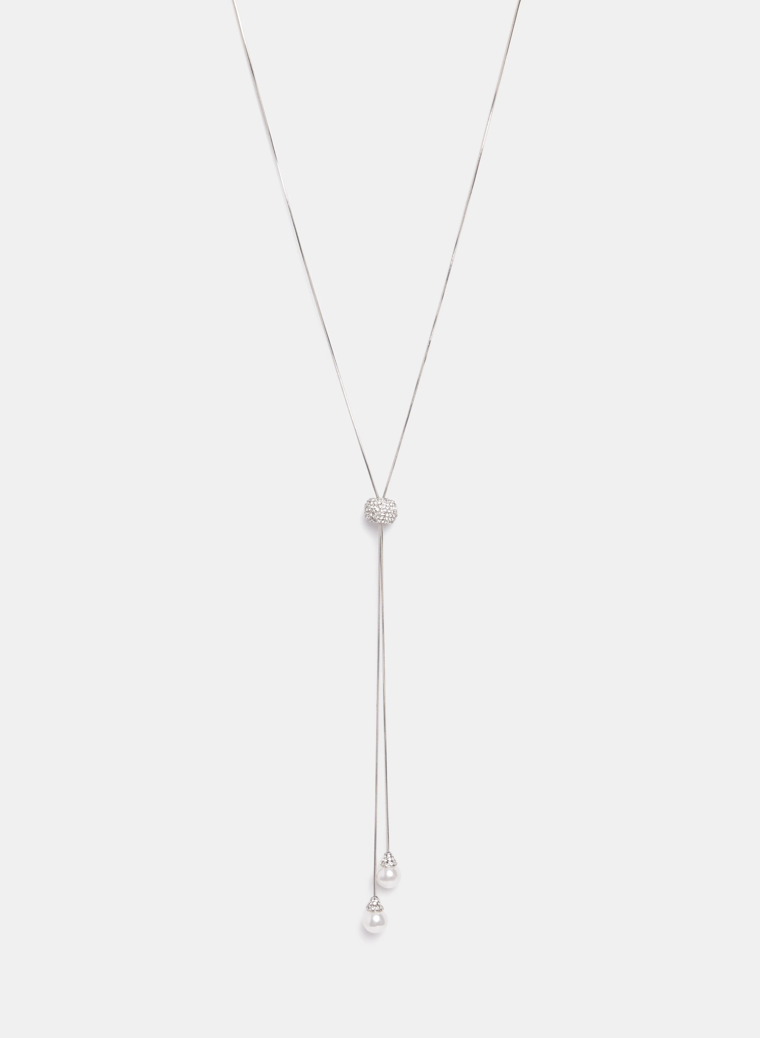 Pearl Drop Bolo Necklace