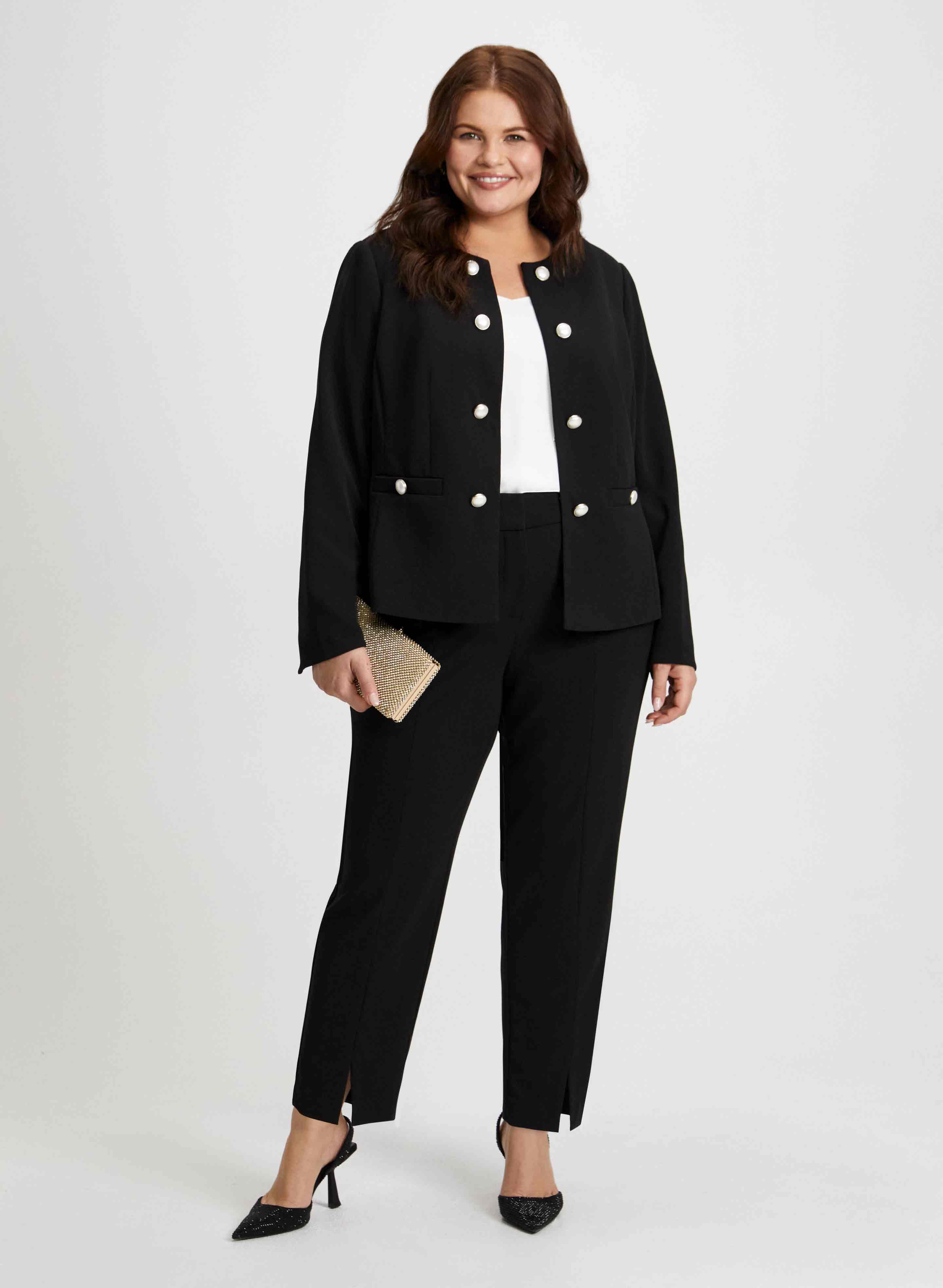 Pearl Button Jacket & City Fit Pants