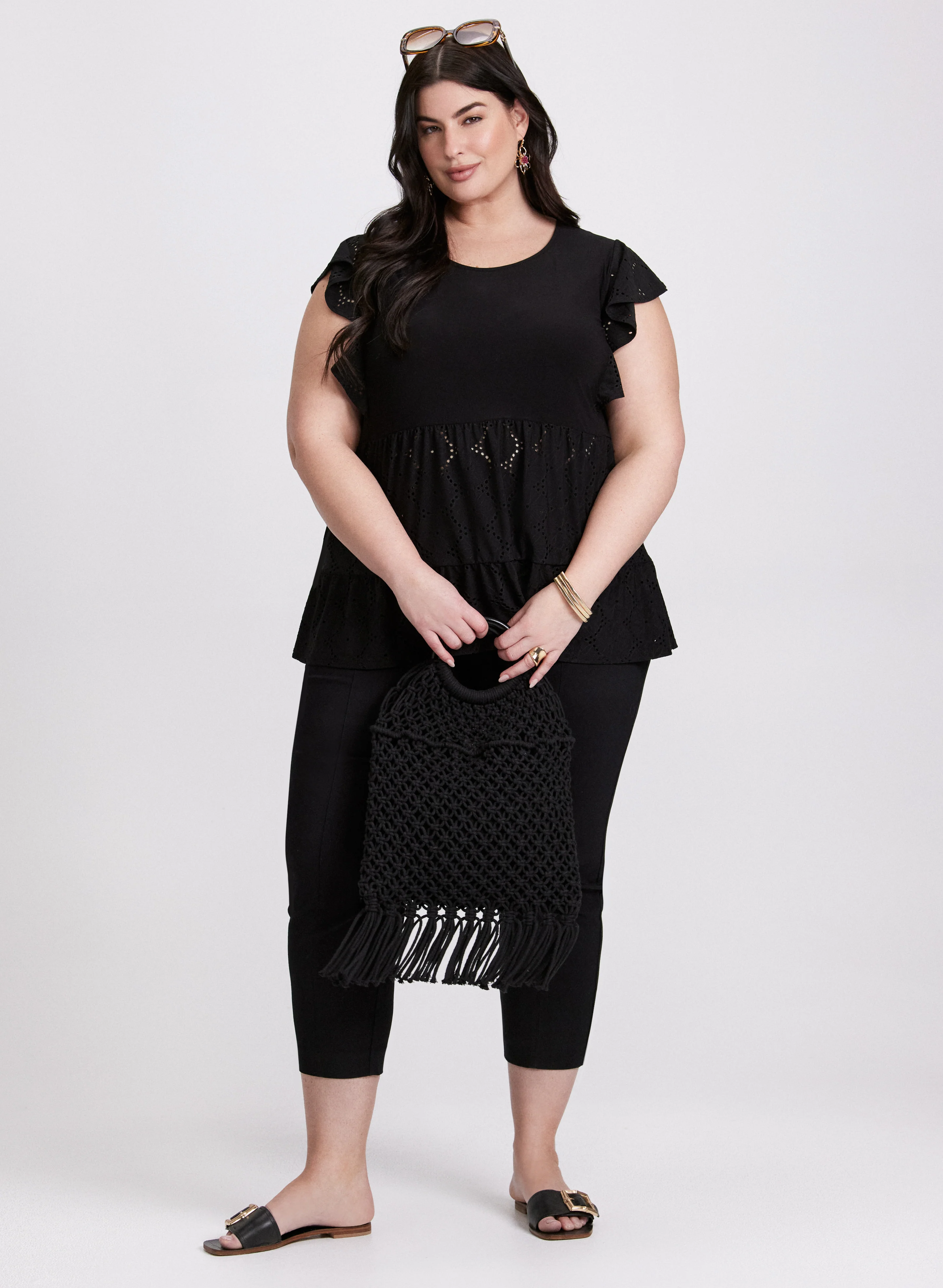Peplum Eyelet Top - Image 3