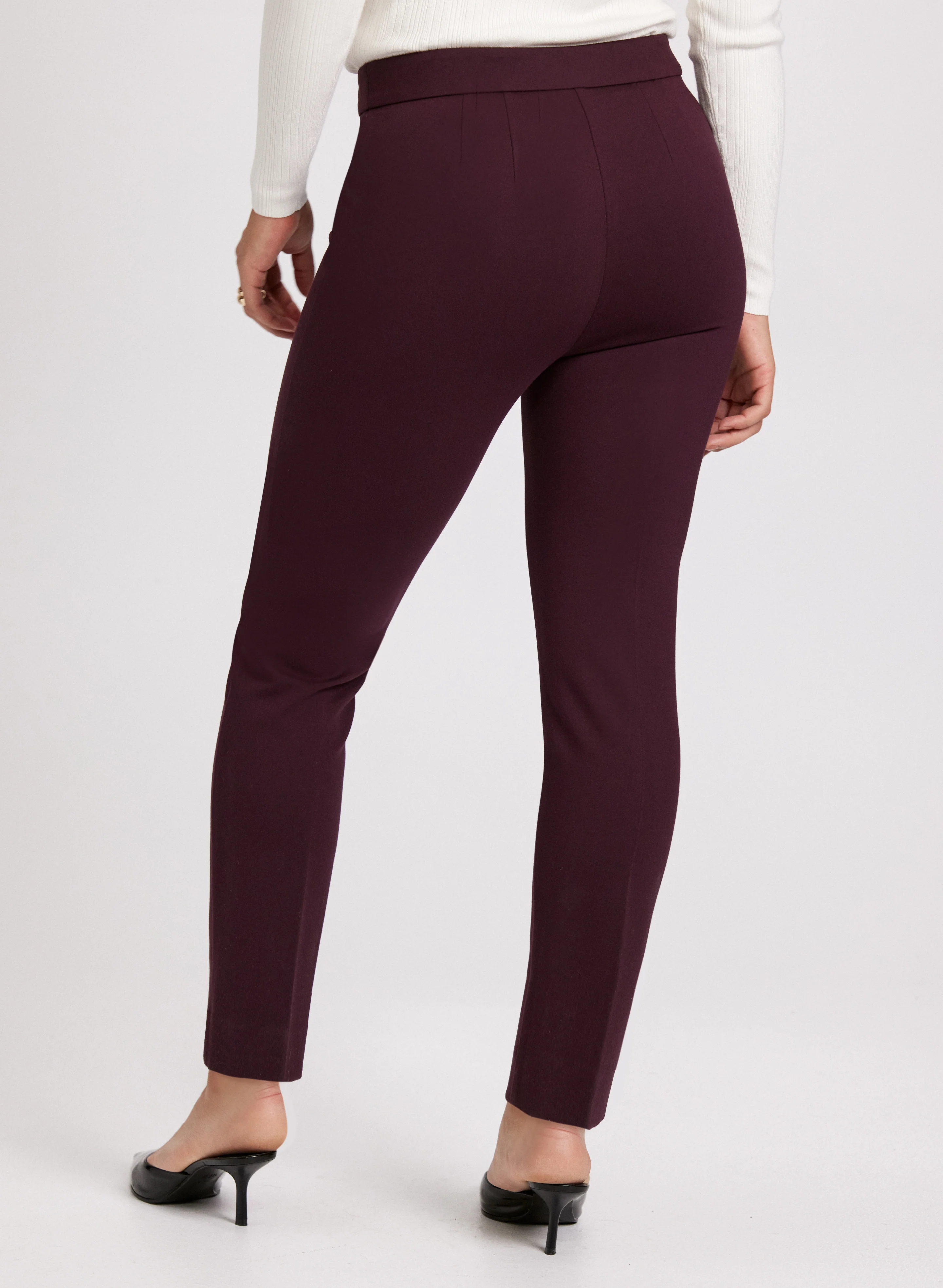 Emma Pintuck Detail Slim-Leg Pants – Regular - Image 2