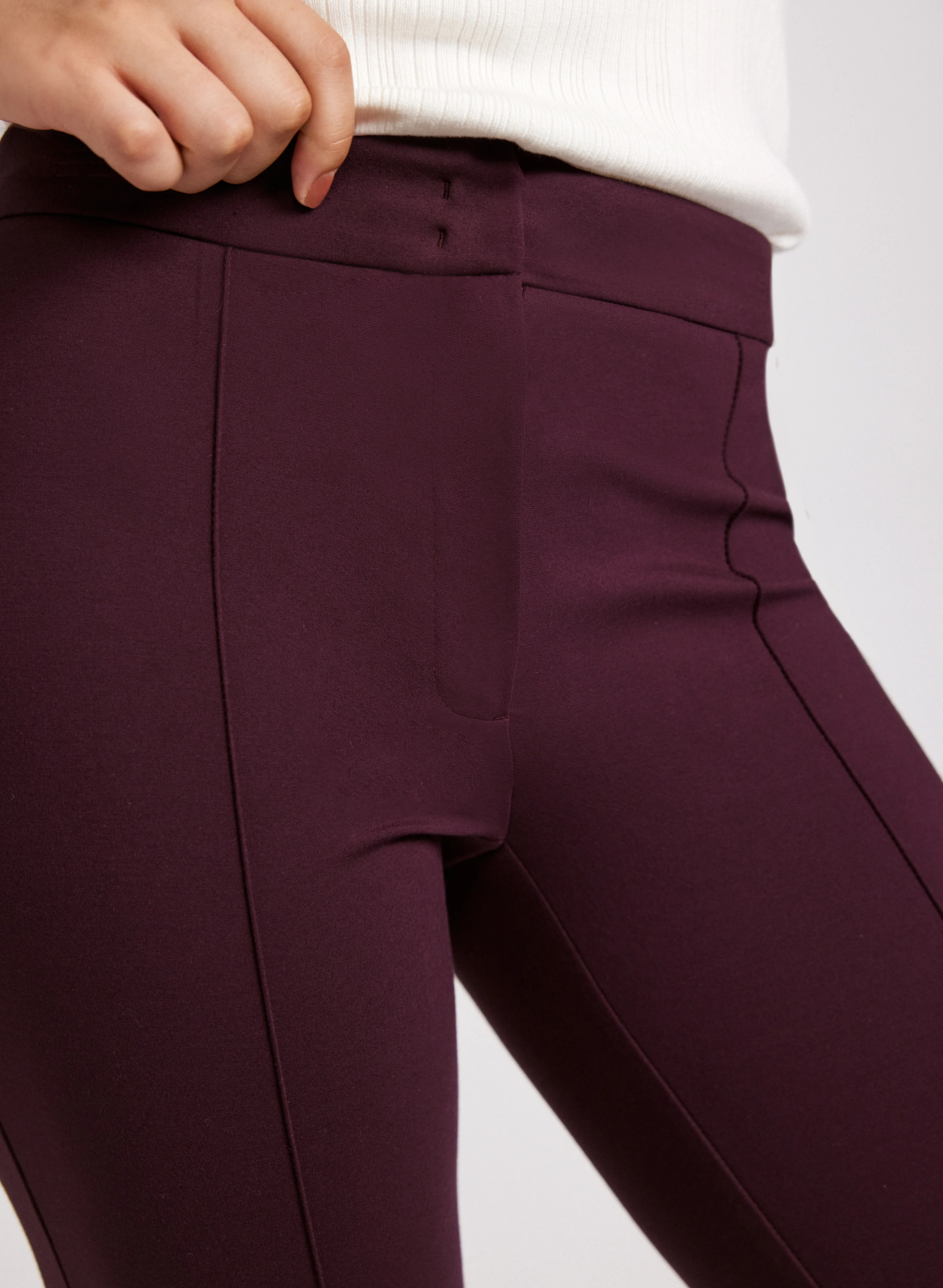Emma Pintuck Detail Slim-Leg Pants – Regular - Image 5