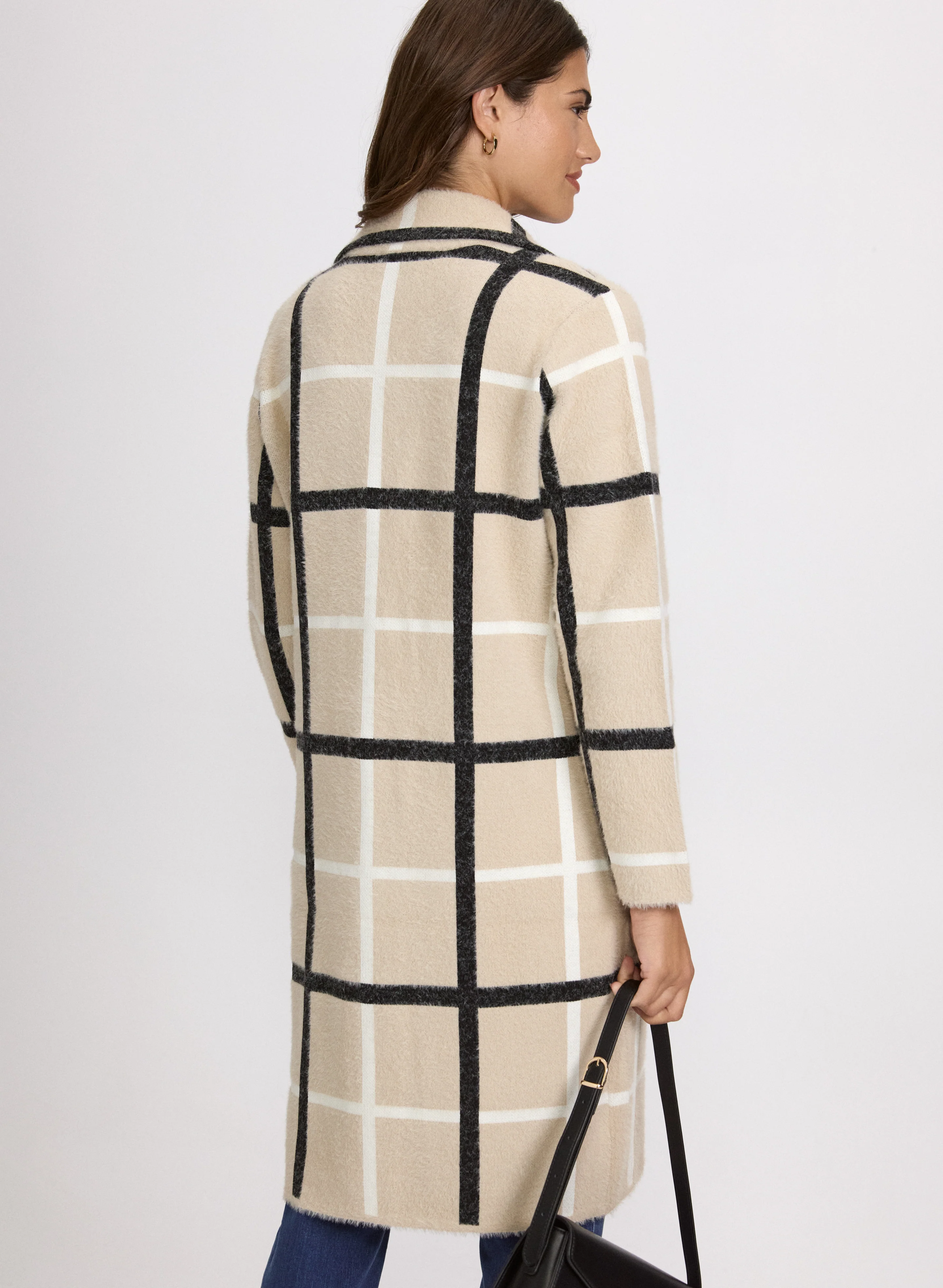 Plaid Knit Cardigan - Image 4