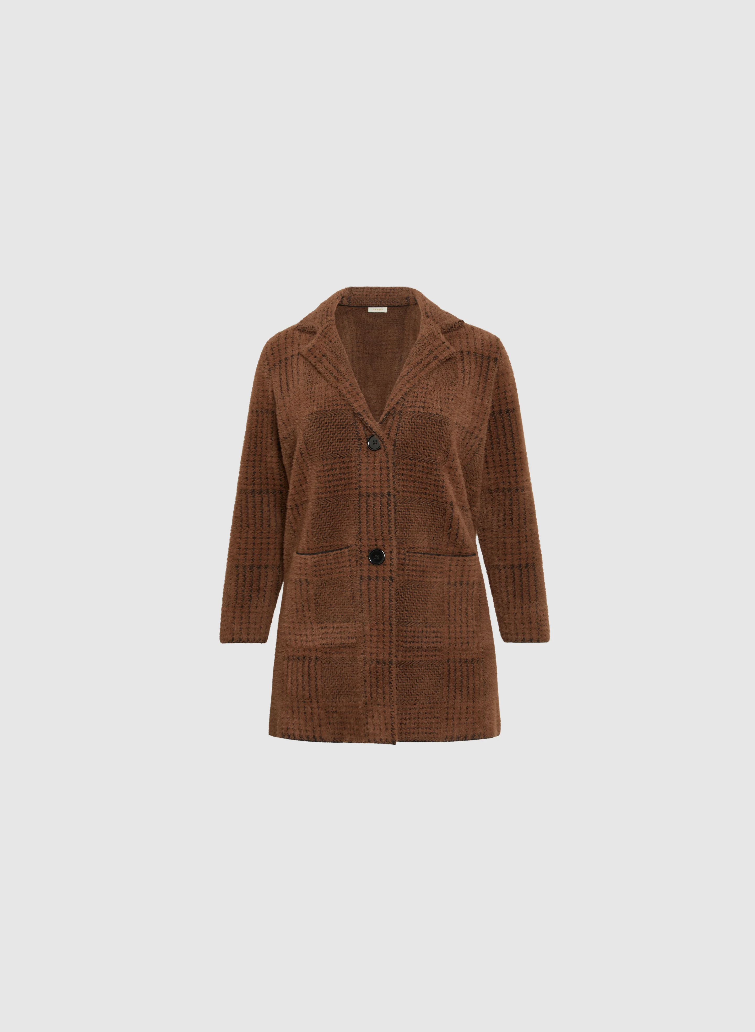 Plaid Print Coatigan - Image 6