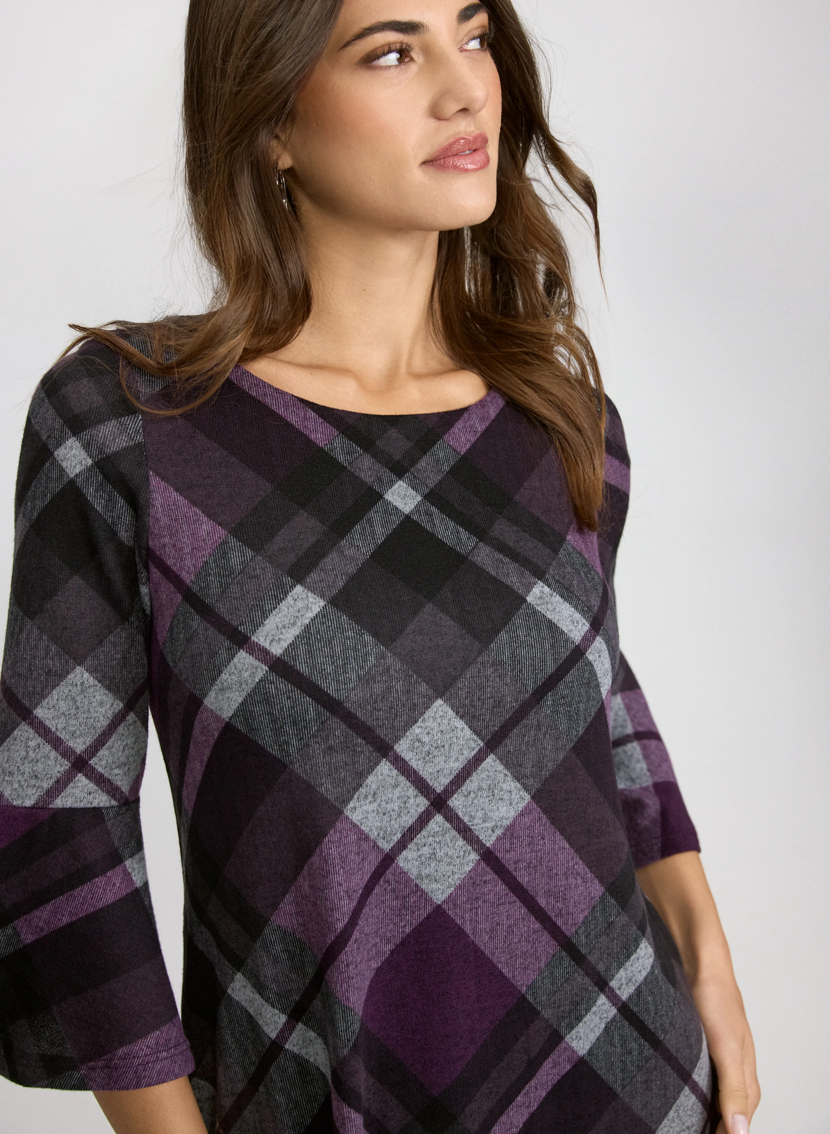 Plaid Sweater Dress - Image 5