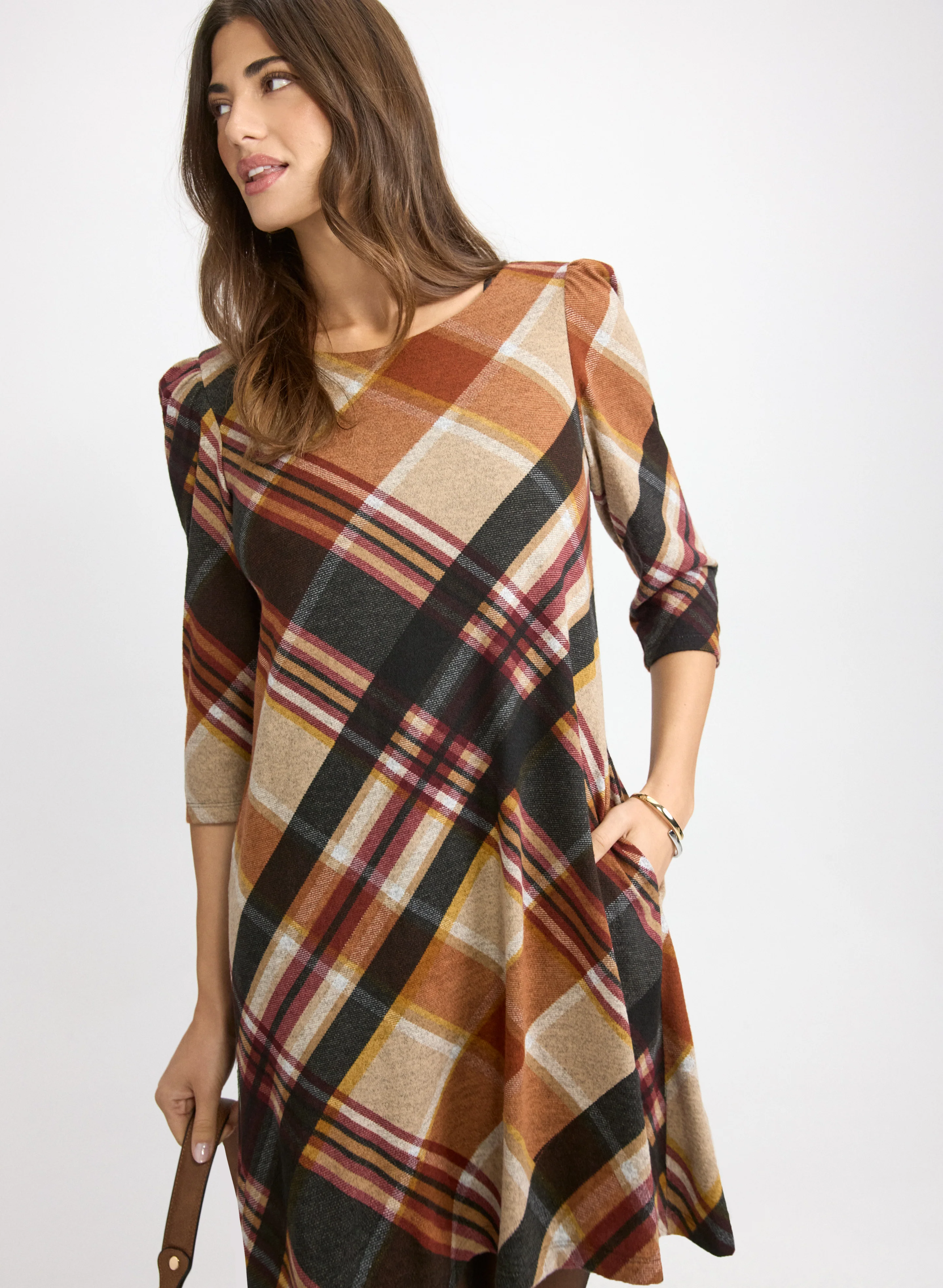 Plaid Sweater Dress - Image 4
