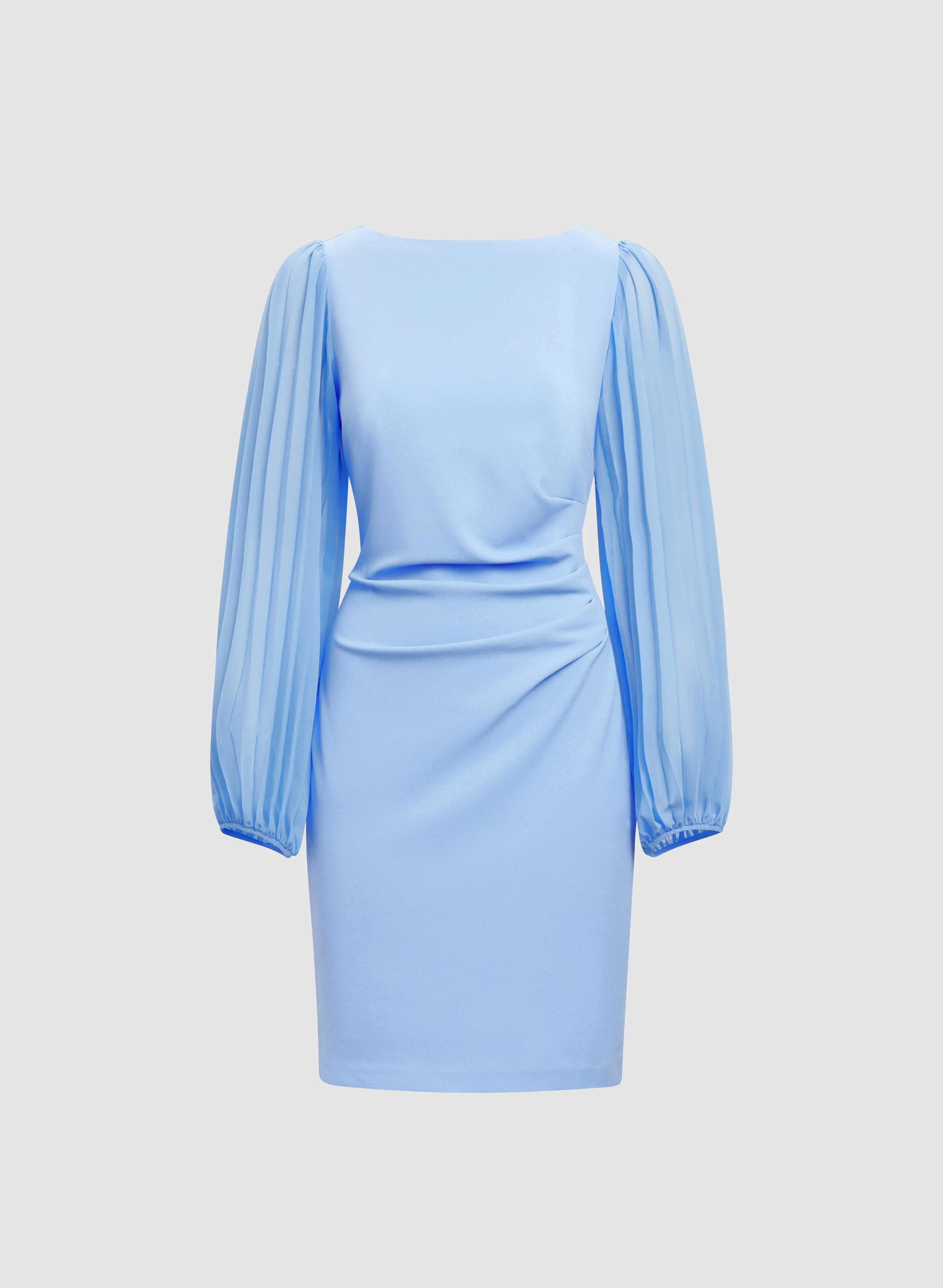 Pleated Chiffon Sleeve Dress - Image 6