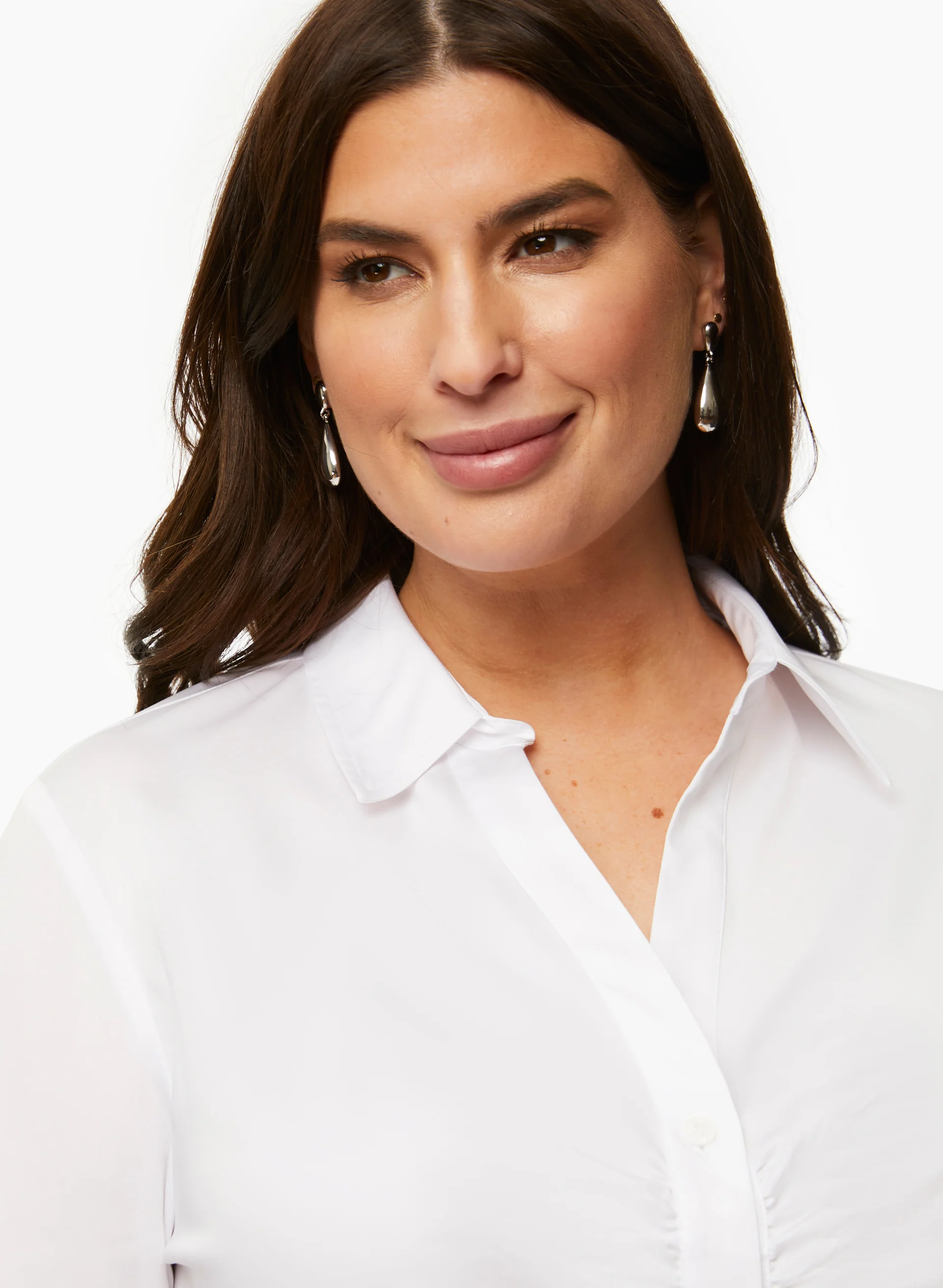 Pleated Detail Button Down Blouse - Image 3