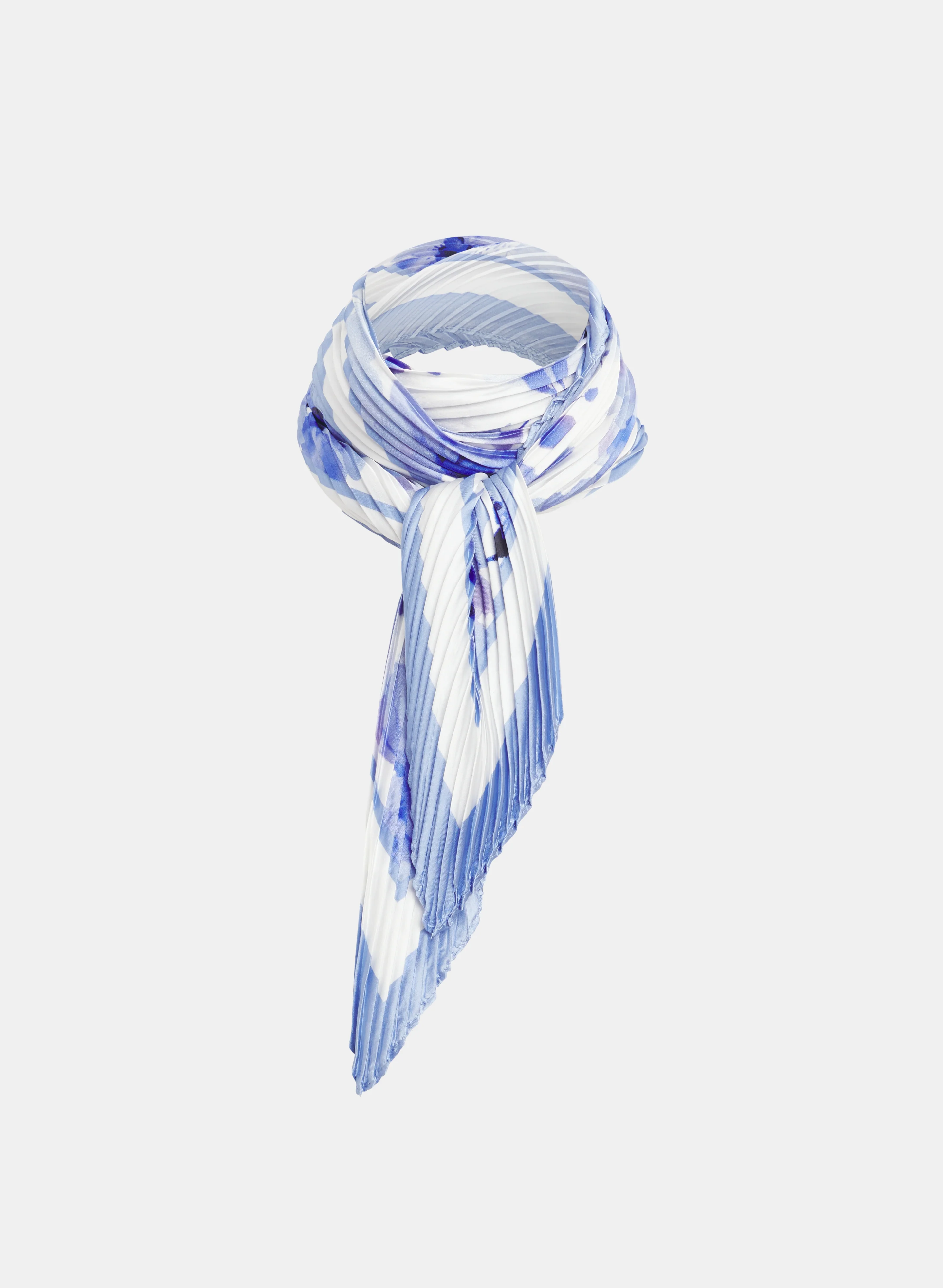 Pleated Floral Scarf