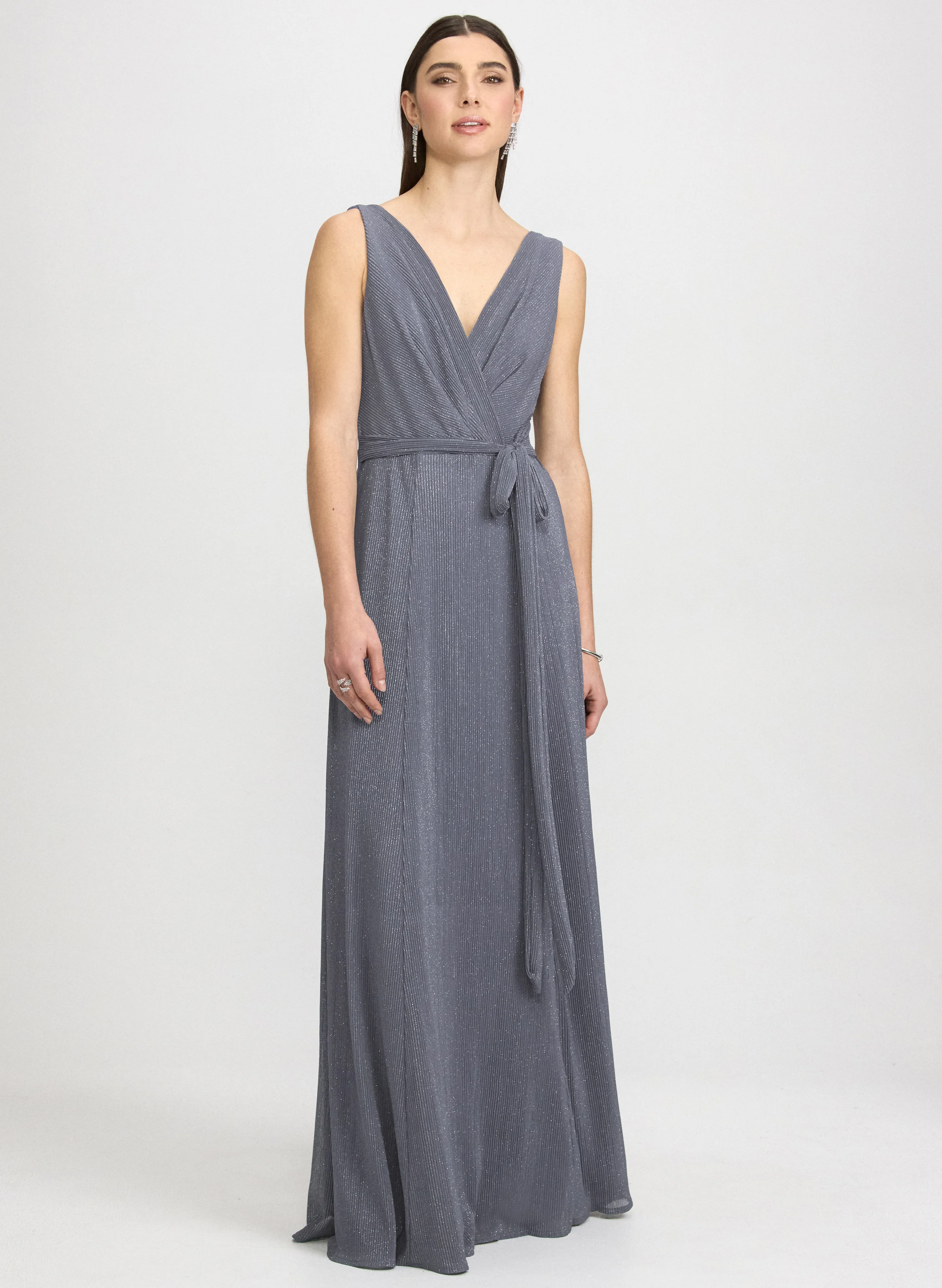 Pleated Glitter Dress