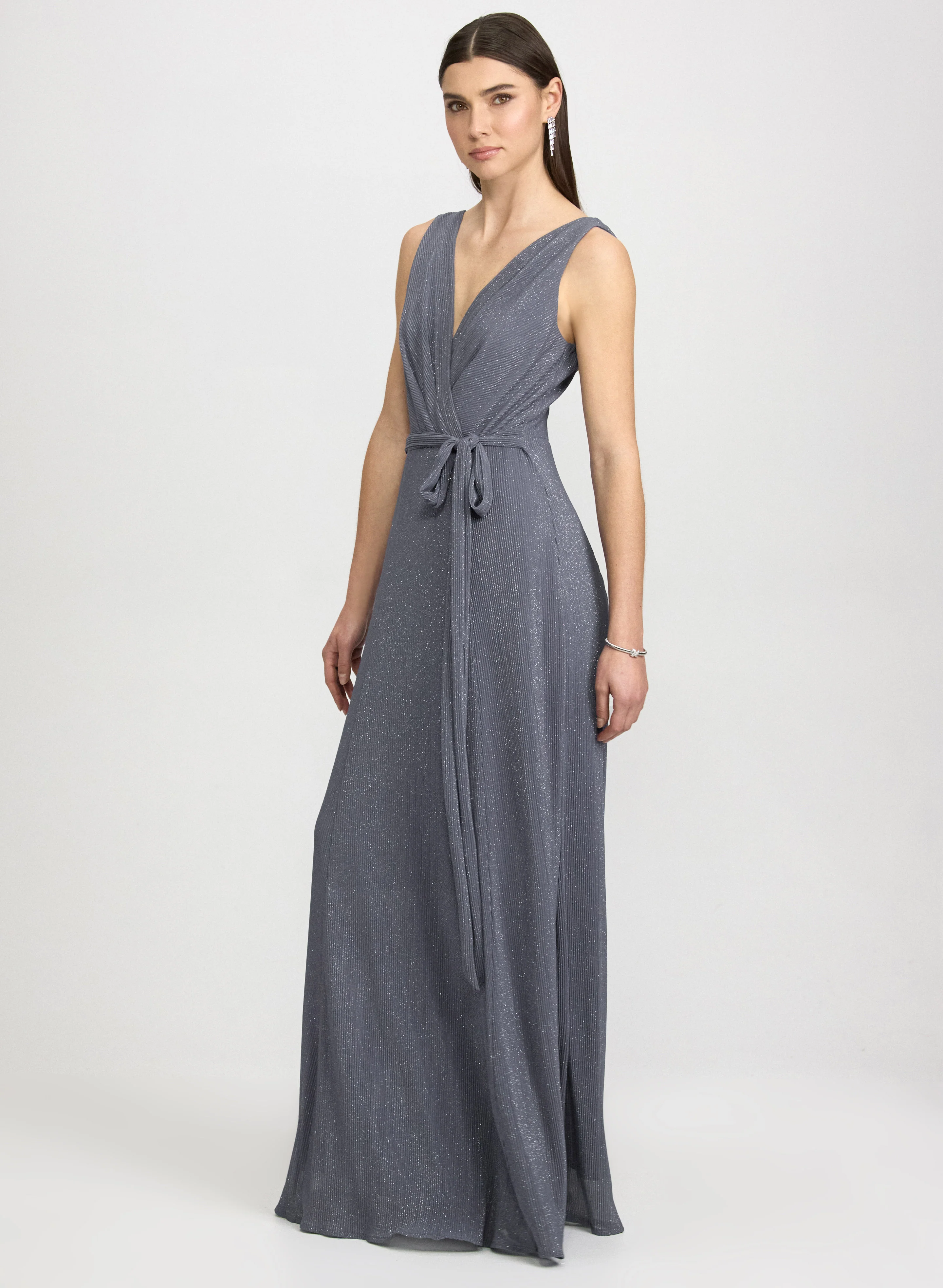 Pleated Glitter Dress - Image 2